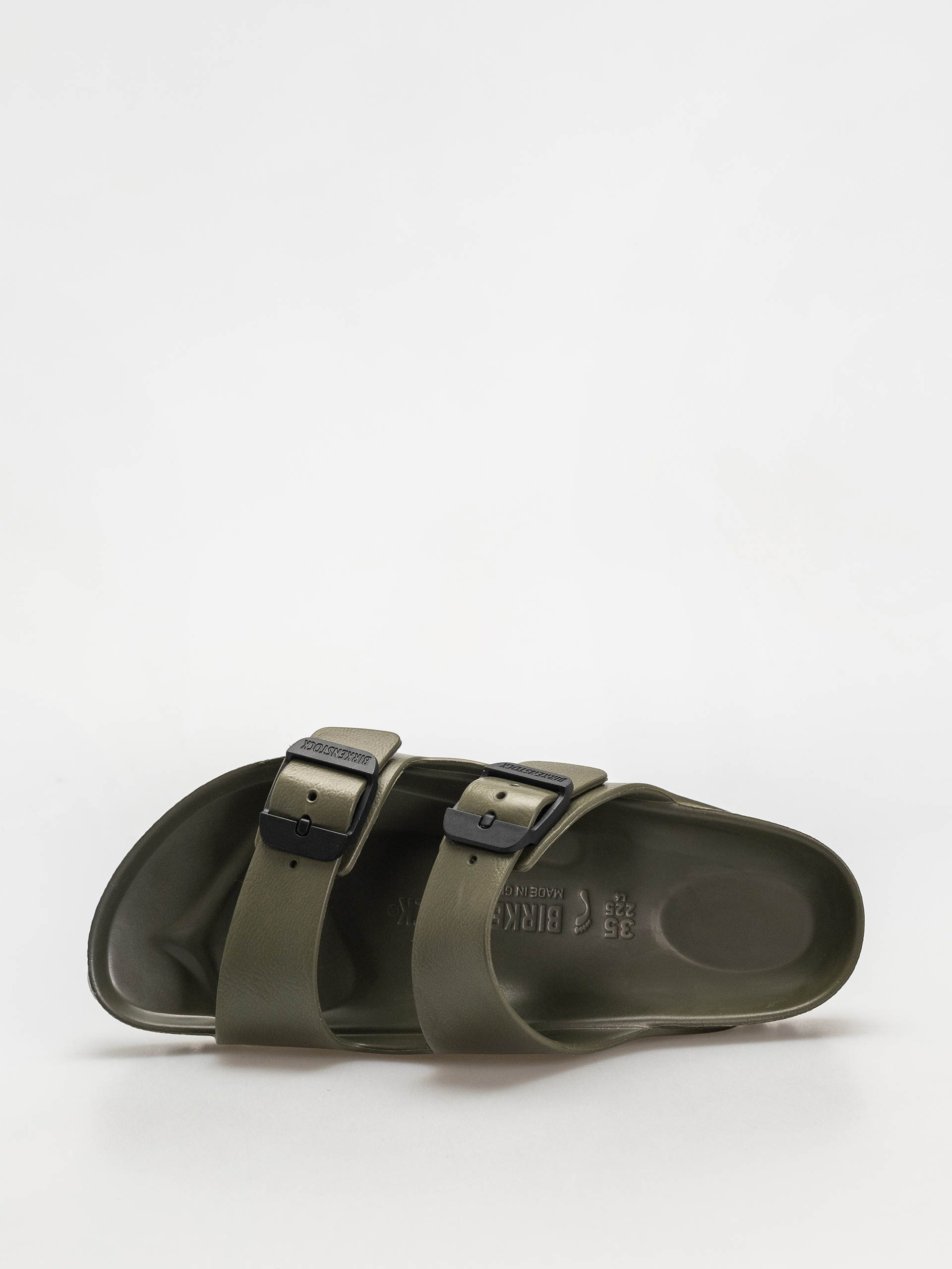 Šľapky Birkenstock Arizona Stealth Buckle EVA Narrow Wmn (khaki/black)