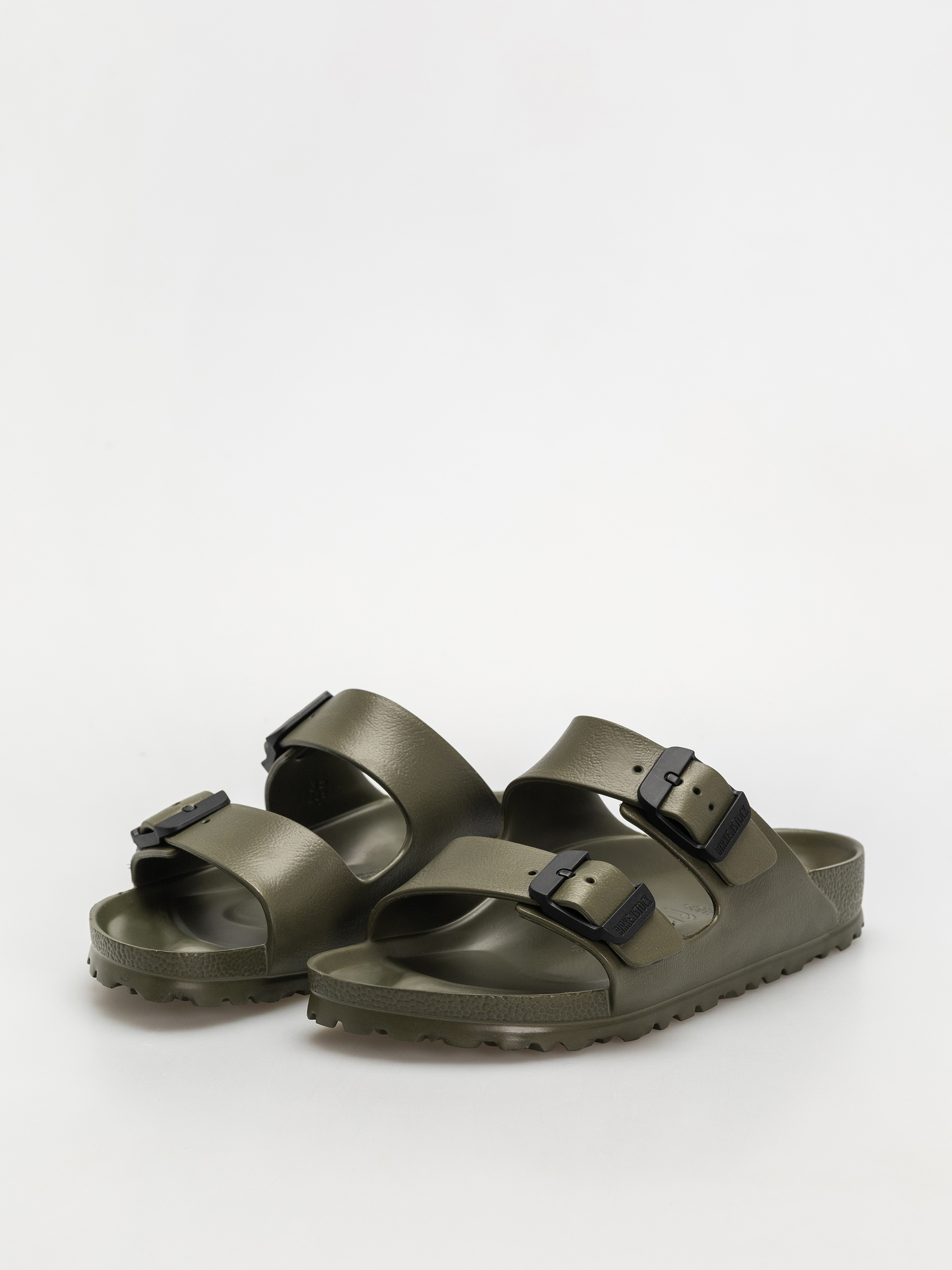 Šľapky Birkenstock Arizona Stealth Buckle EVA Narrow Wmn (khaki/black)