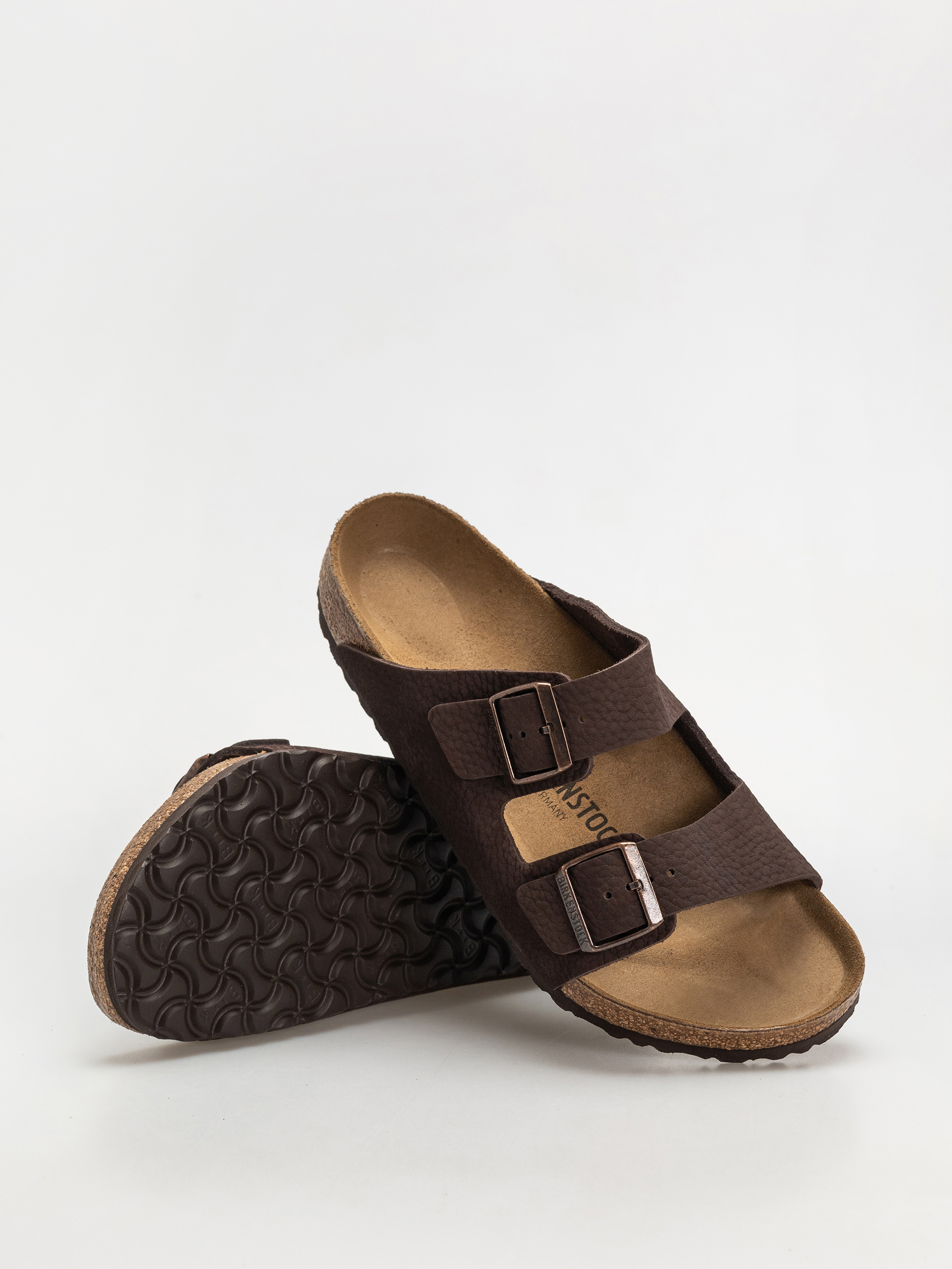 Šľapky Birkenstock Arizona Nubuck Leather Regular (desert buck roast)