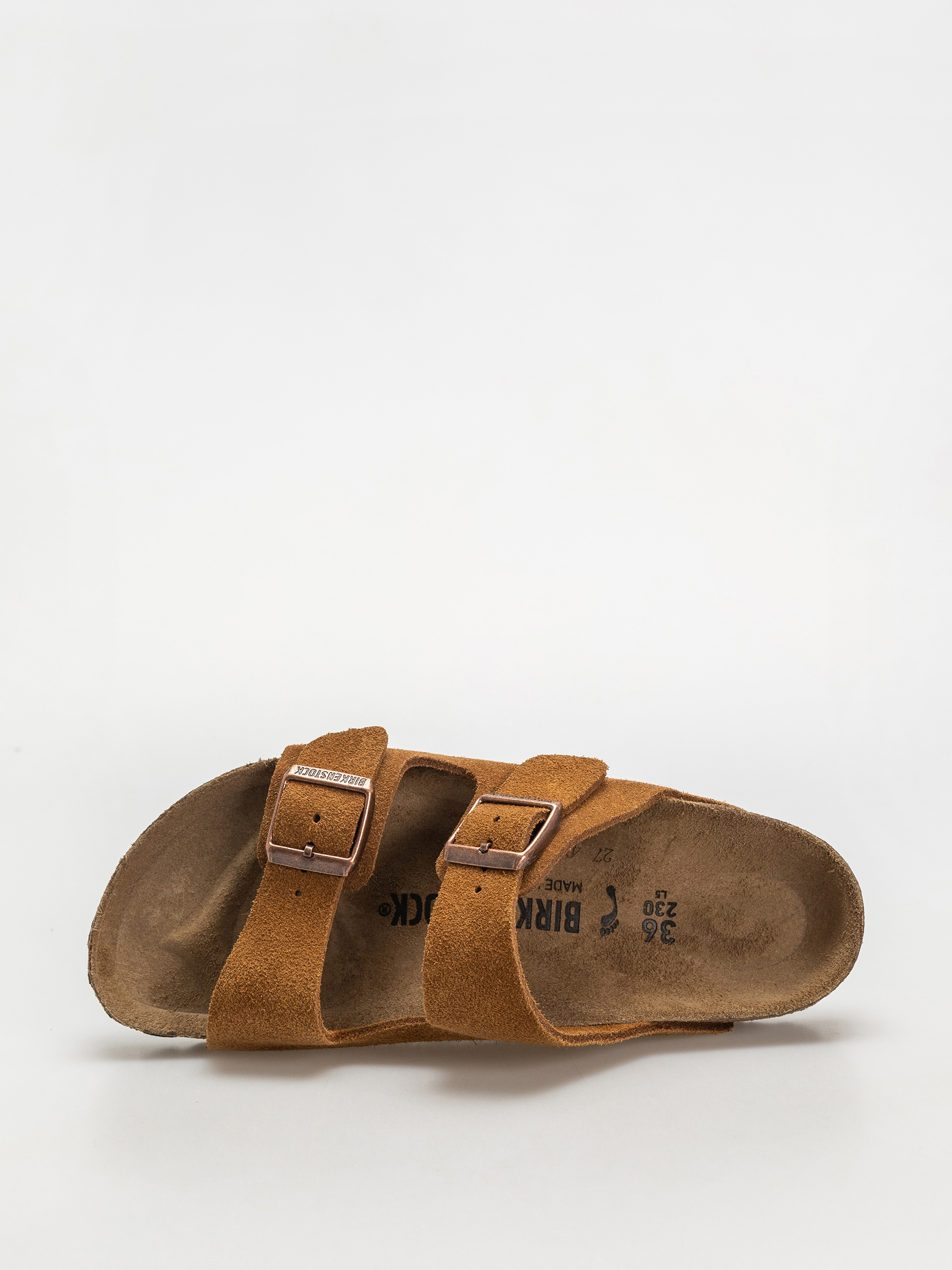 Šľapky Birkenstock Arizona Suede Leather Narrow Wmn (mink)