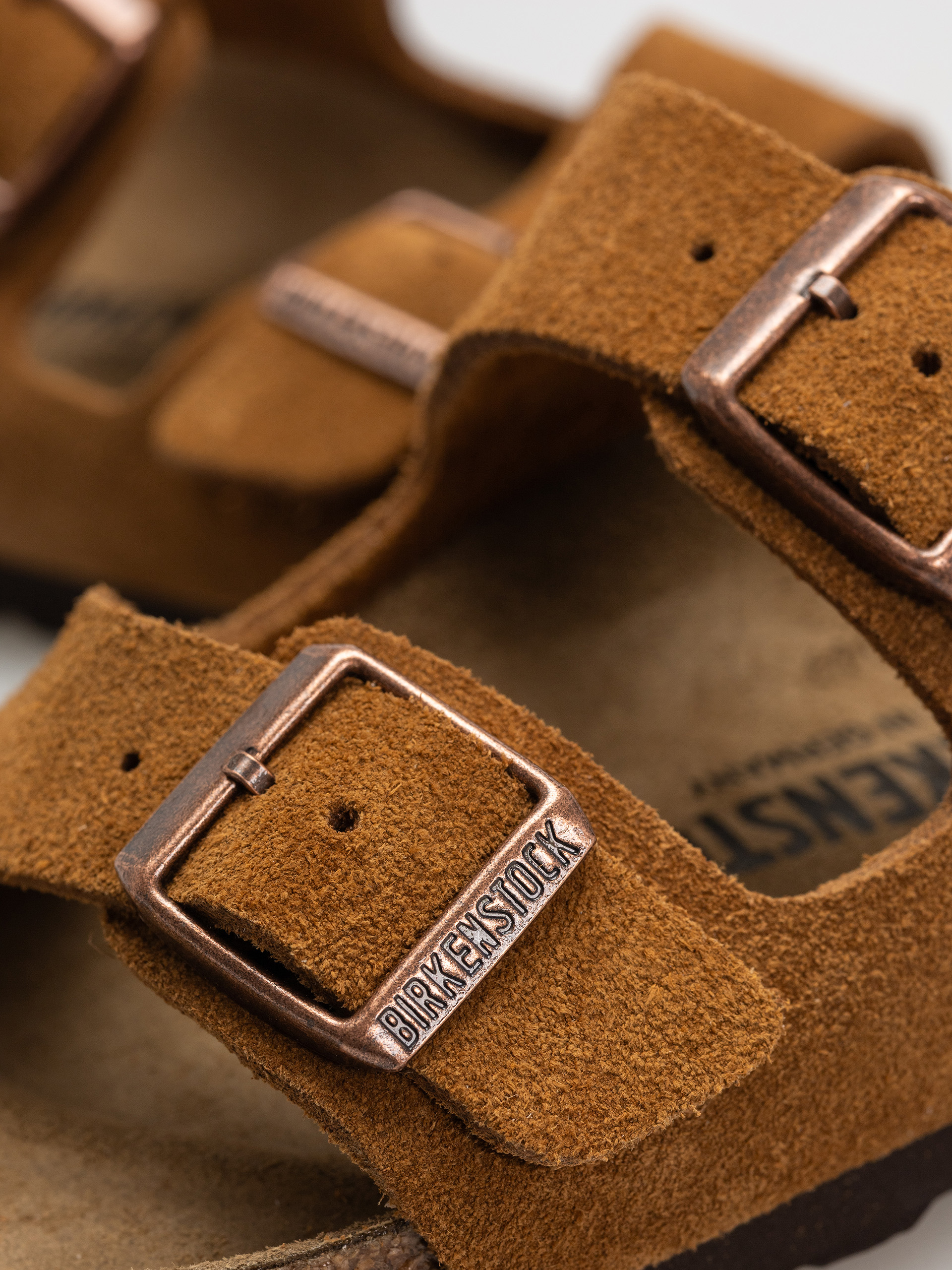Šľapky Birkenstock Arizona Suede Leather Narrow Wmn (mink)