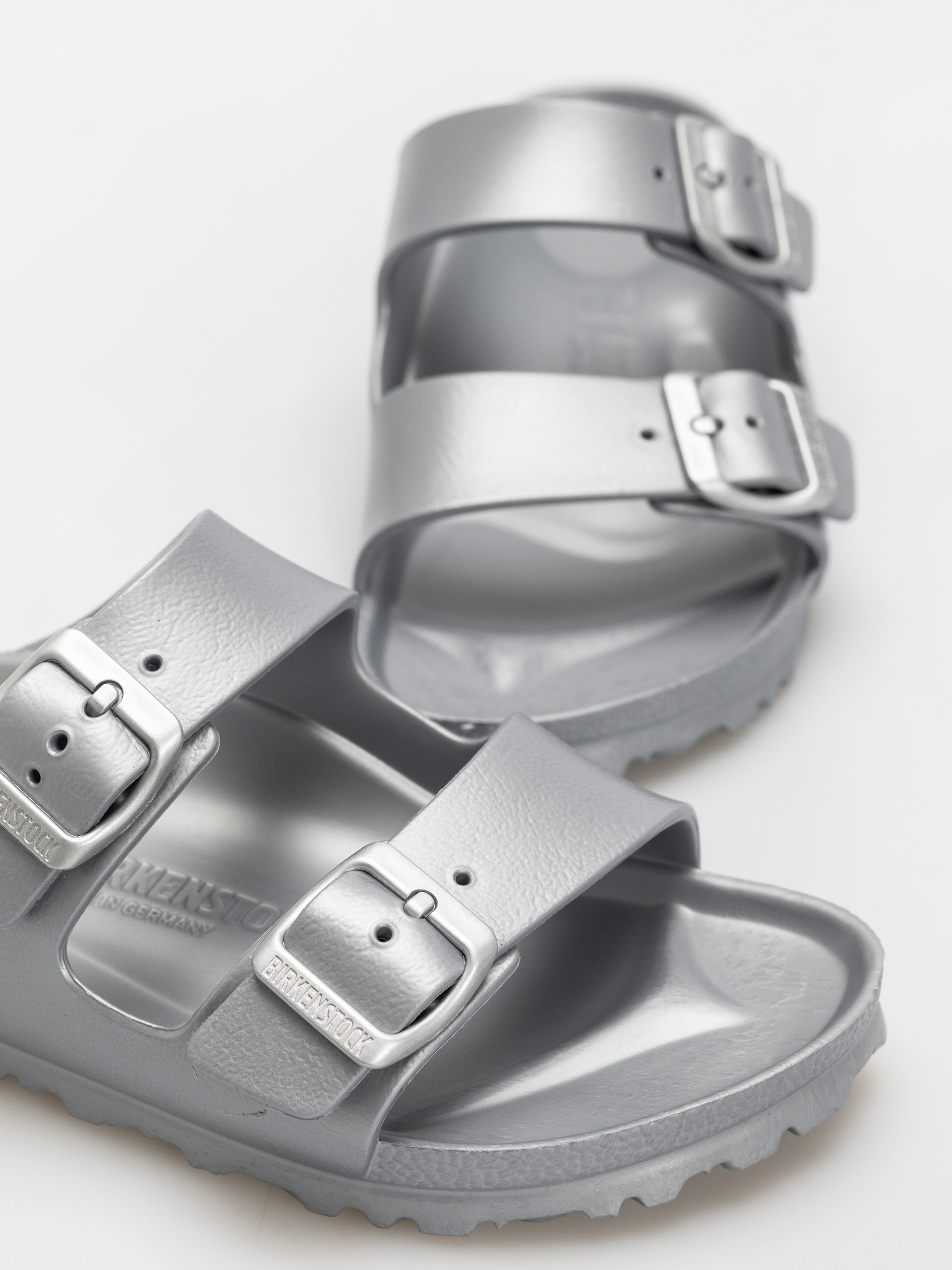 Šľapky Birkenstock Arizona EVA Narrow Wmn (metallic silver)