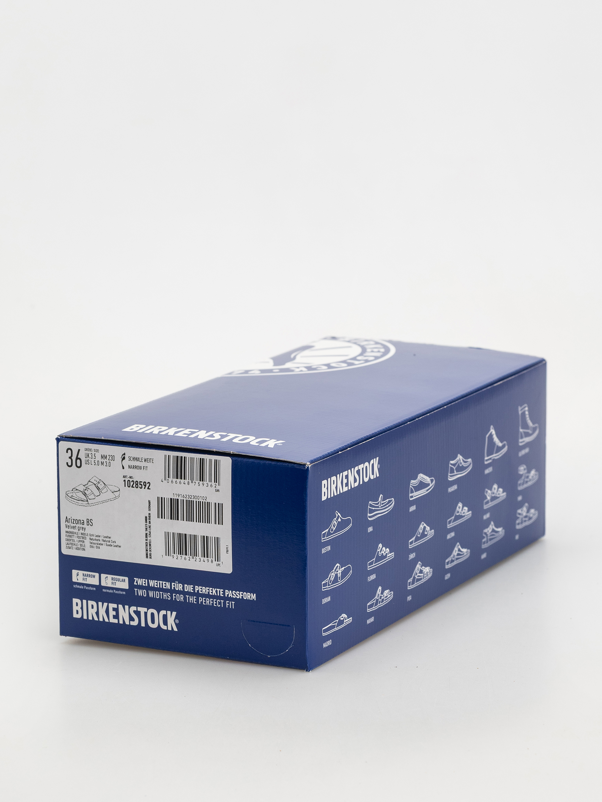 Šľapky Birkenstock Arizona Suede Leather Narrow Wmn (velvet grey)