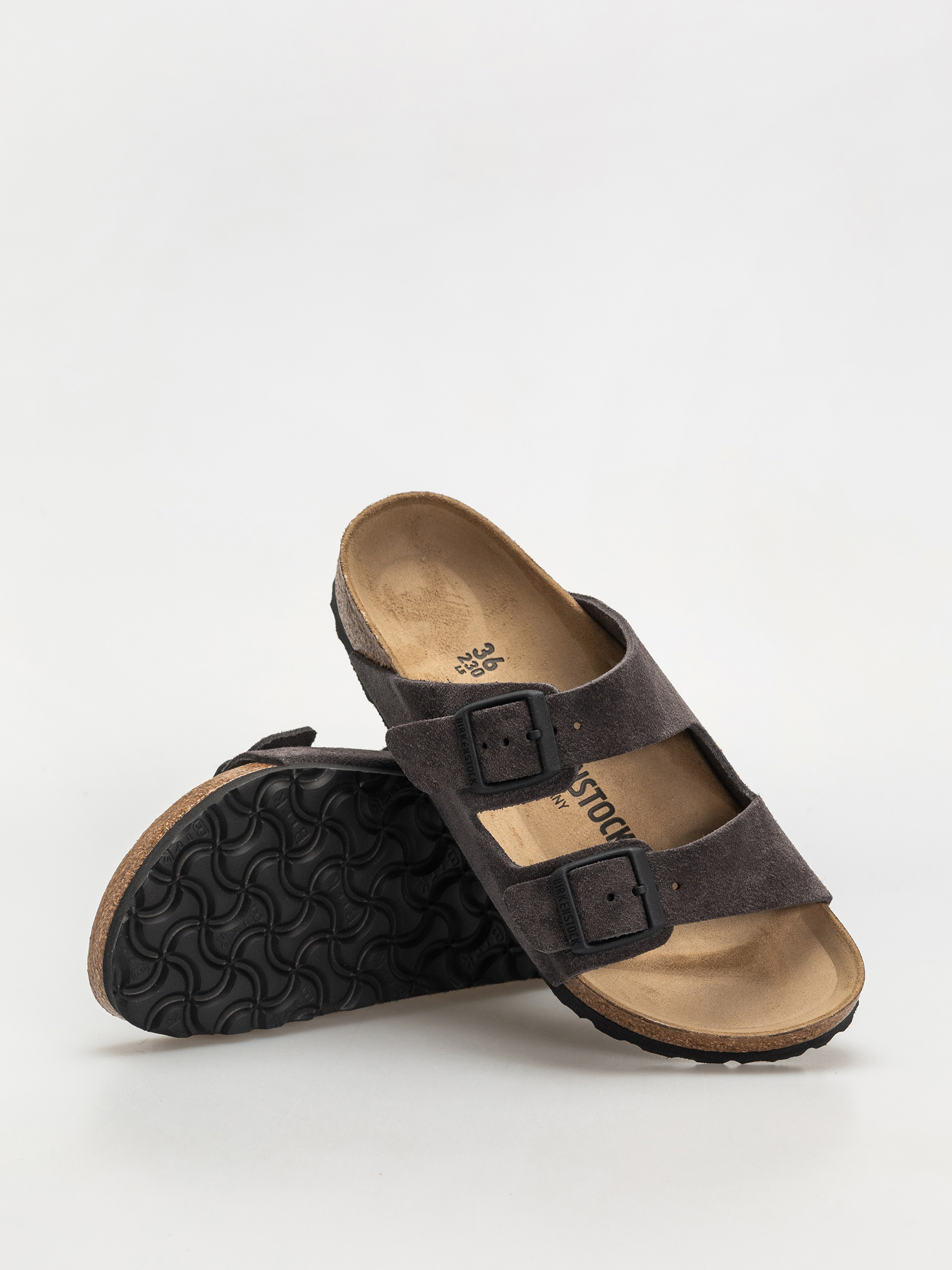 Šľapky Birkenstock Arizona Suede Leather Narrow Wmn (velvet grey)