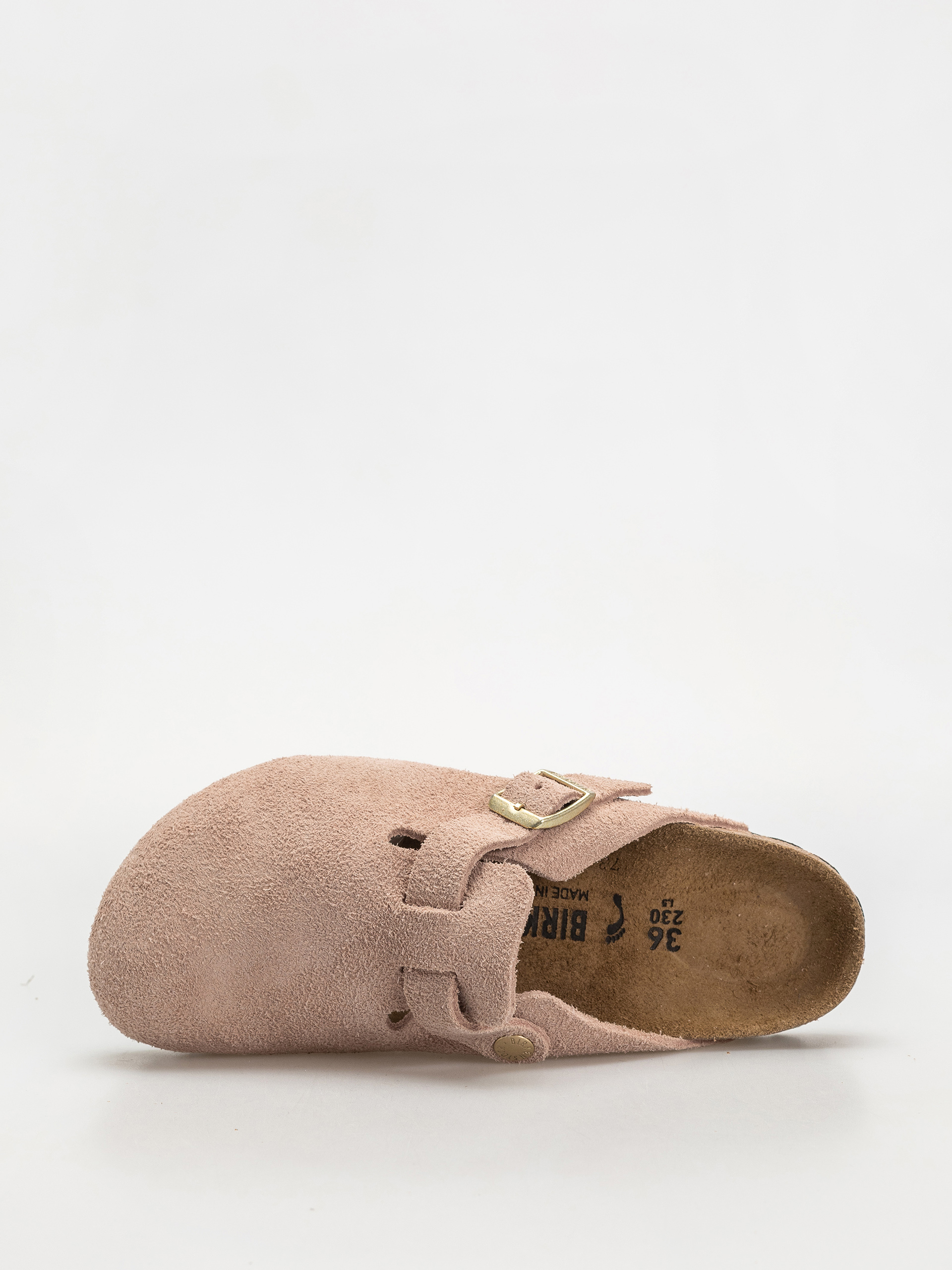 Šľapky Birkenstock Boston Suede Leather Narrow Wmn (light rose)