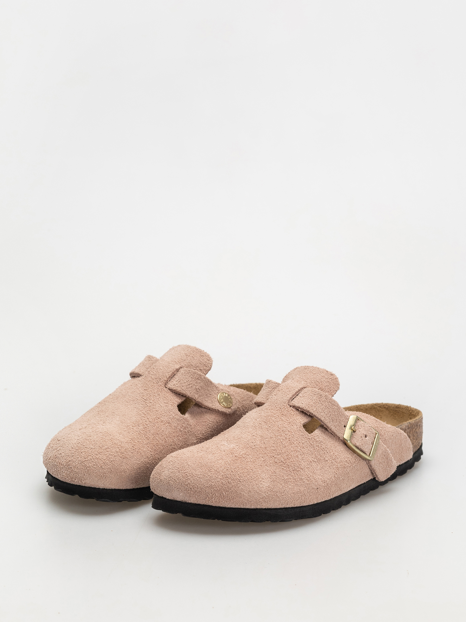 Šľapky Birkenstock Boston Suede Leather Narrow Wmn (light rose)