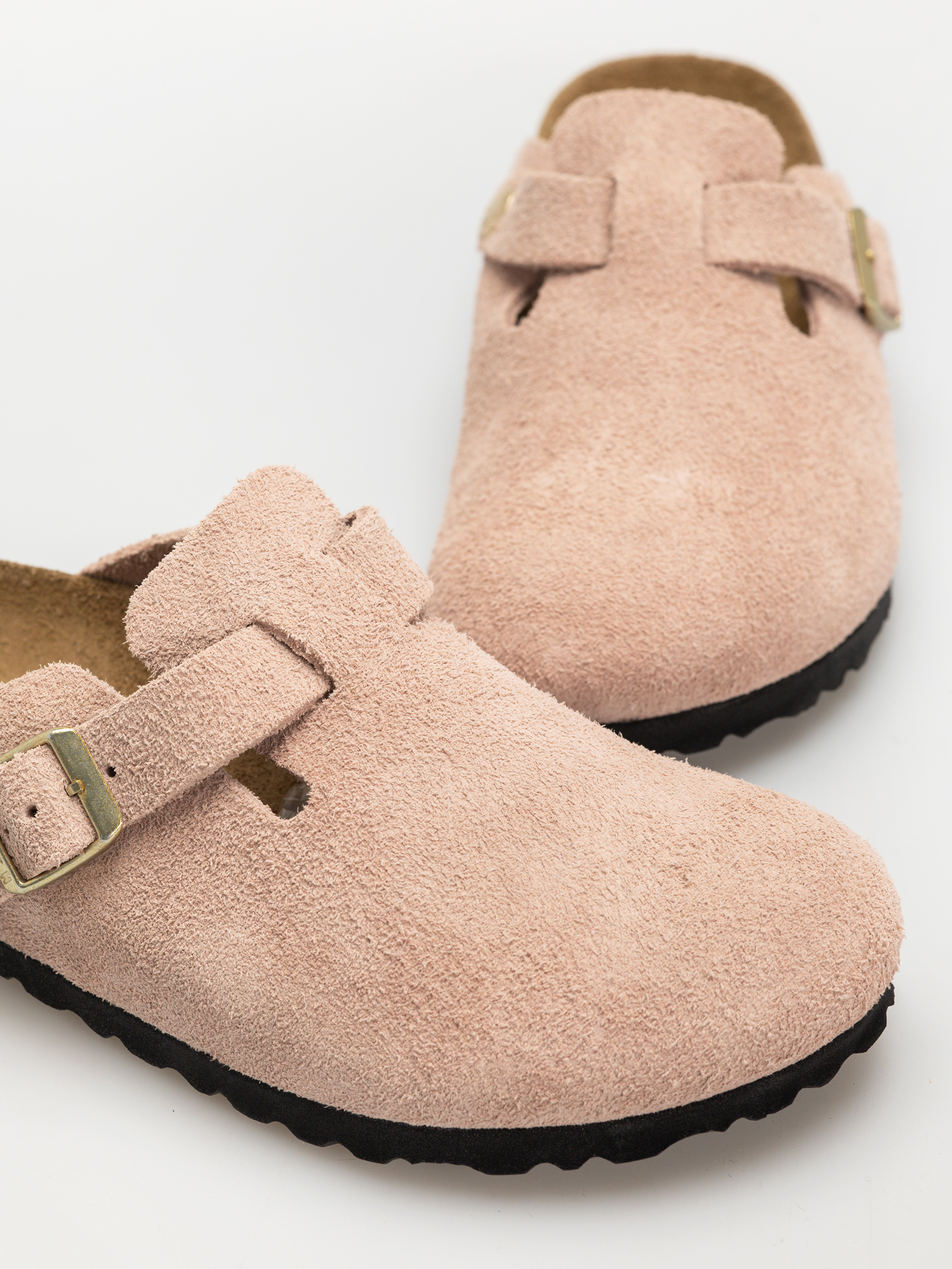 Šľapky Birkenstock Boston Suede Leather Narrow Wmn (light rose)