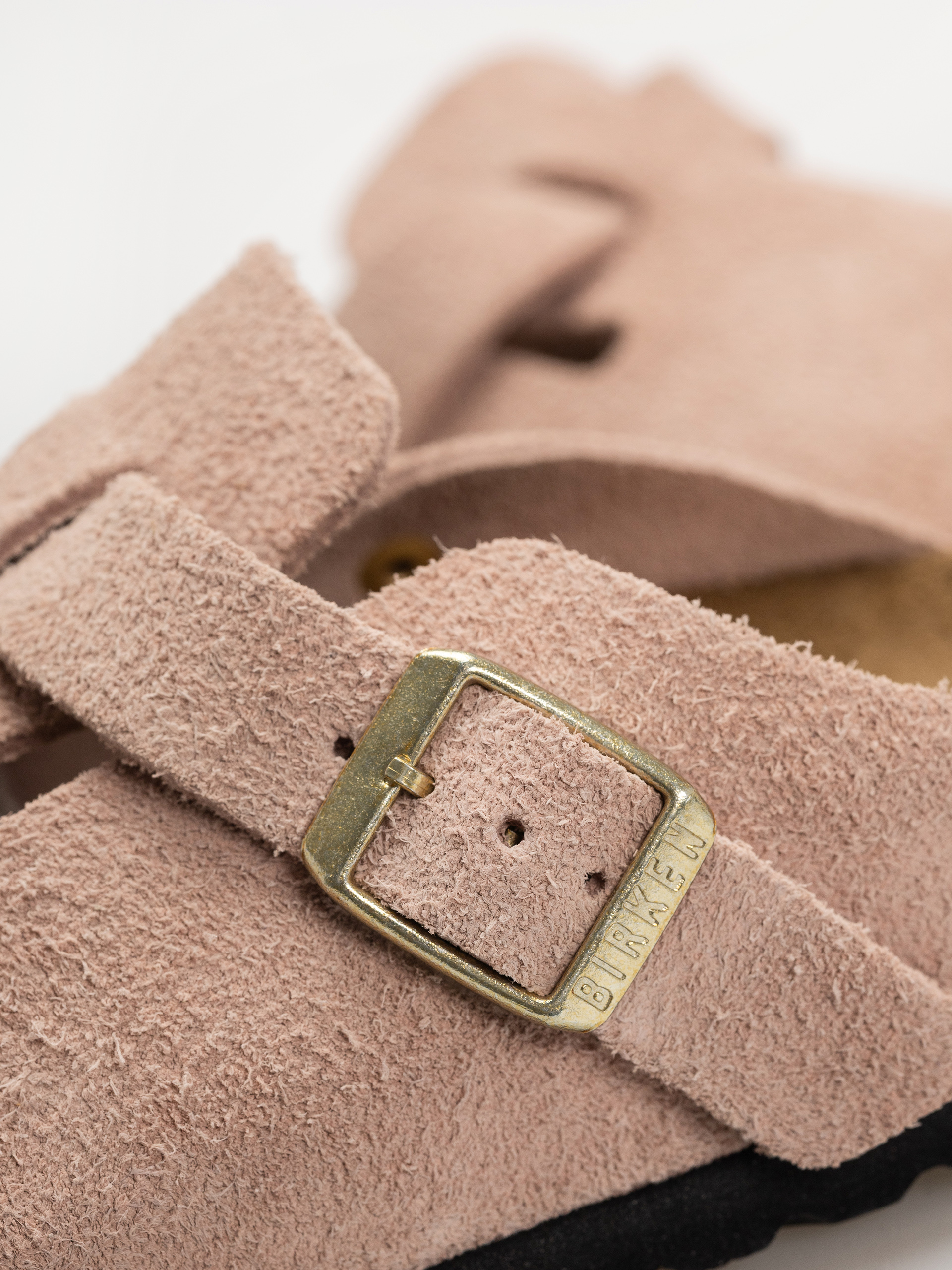 Šľapky Birkenstock Boston Suede Leather Narrow Wmn (light rose)
