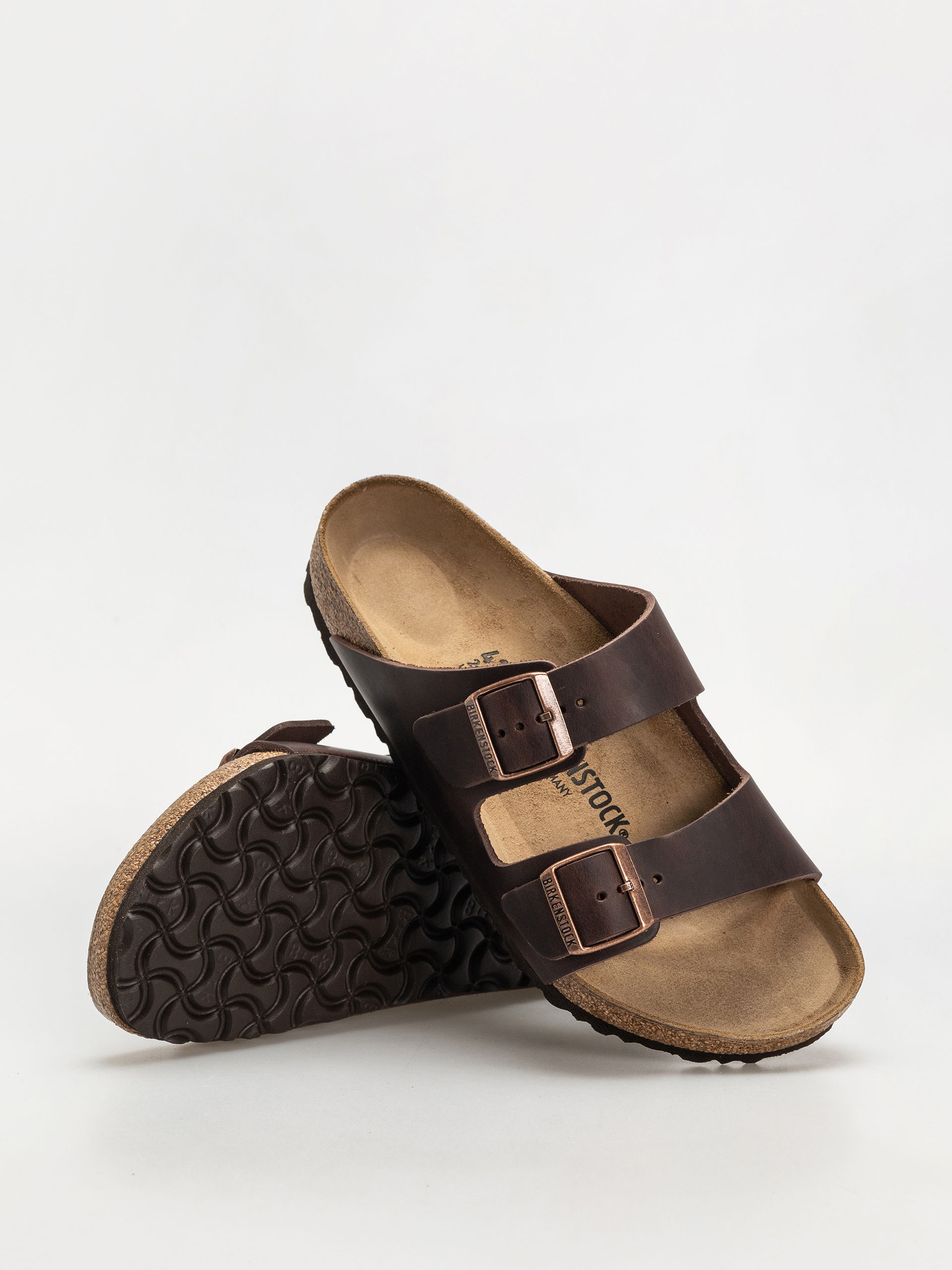 Šľapky Birkenstock Arizona Oiled Leather Regular (habana)