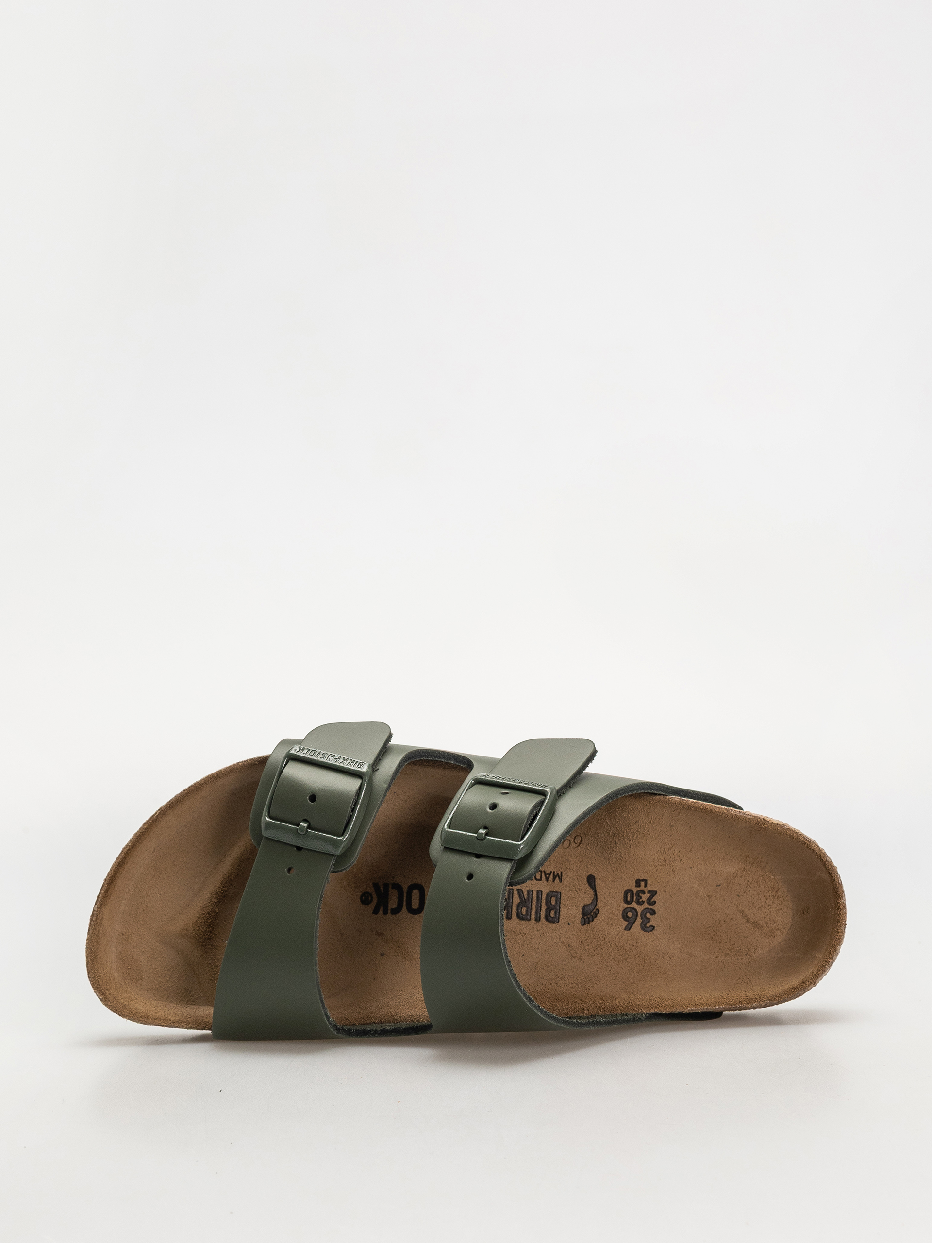 Šľapky Birkenstock Arizona Natural Leather Narrow Wmn (thyme)