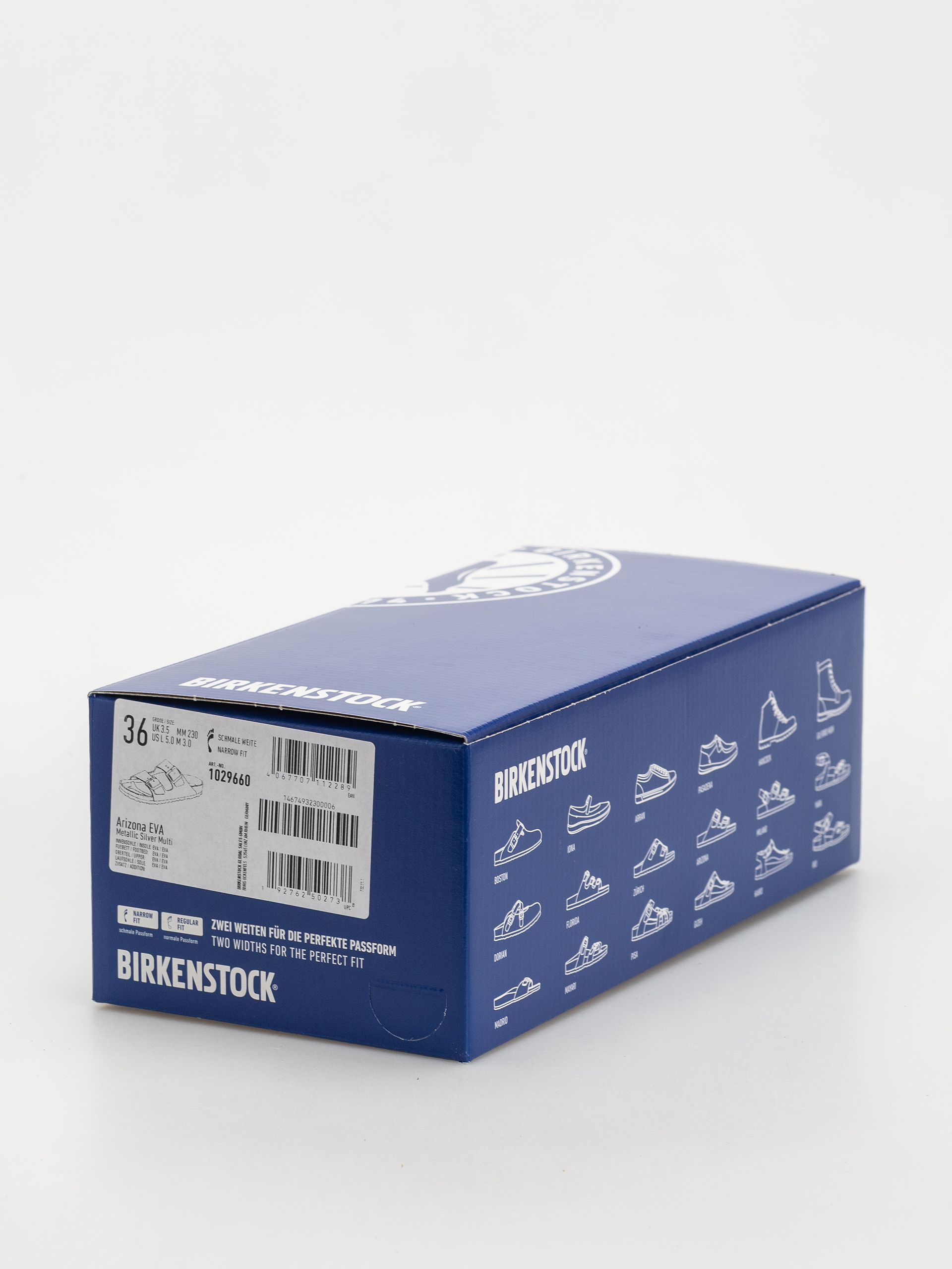 Šľapky Birkenstock Arizona EVA Narrow Wmn (metallic silver multi)