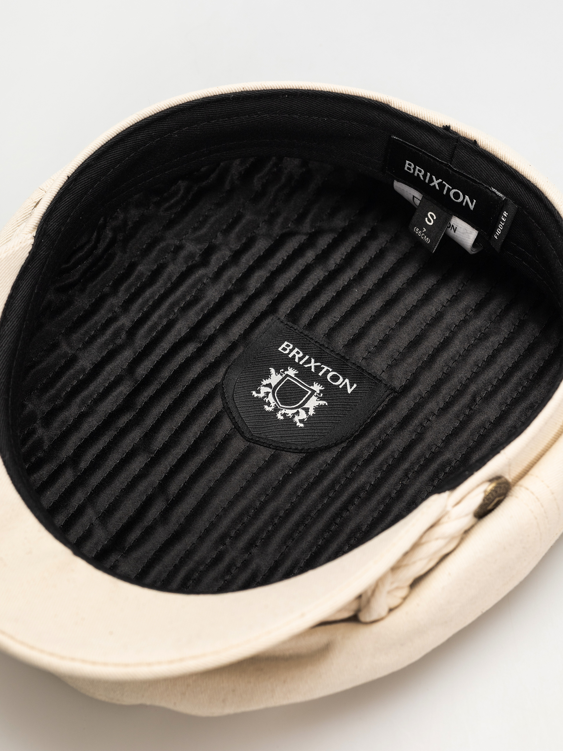 Klobúk so šiltom Brixton Fiddler Cap (egret white)