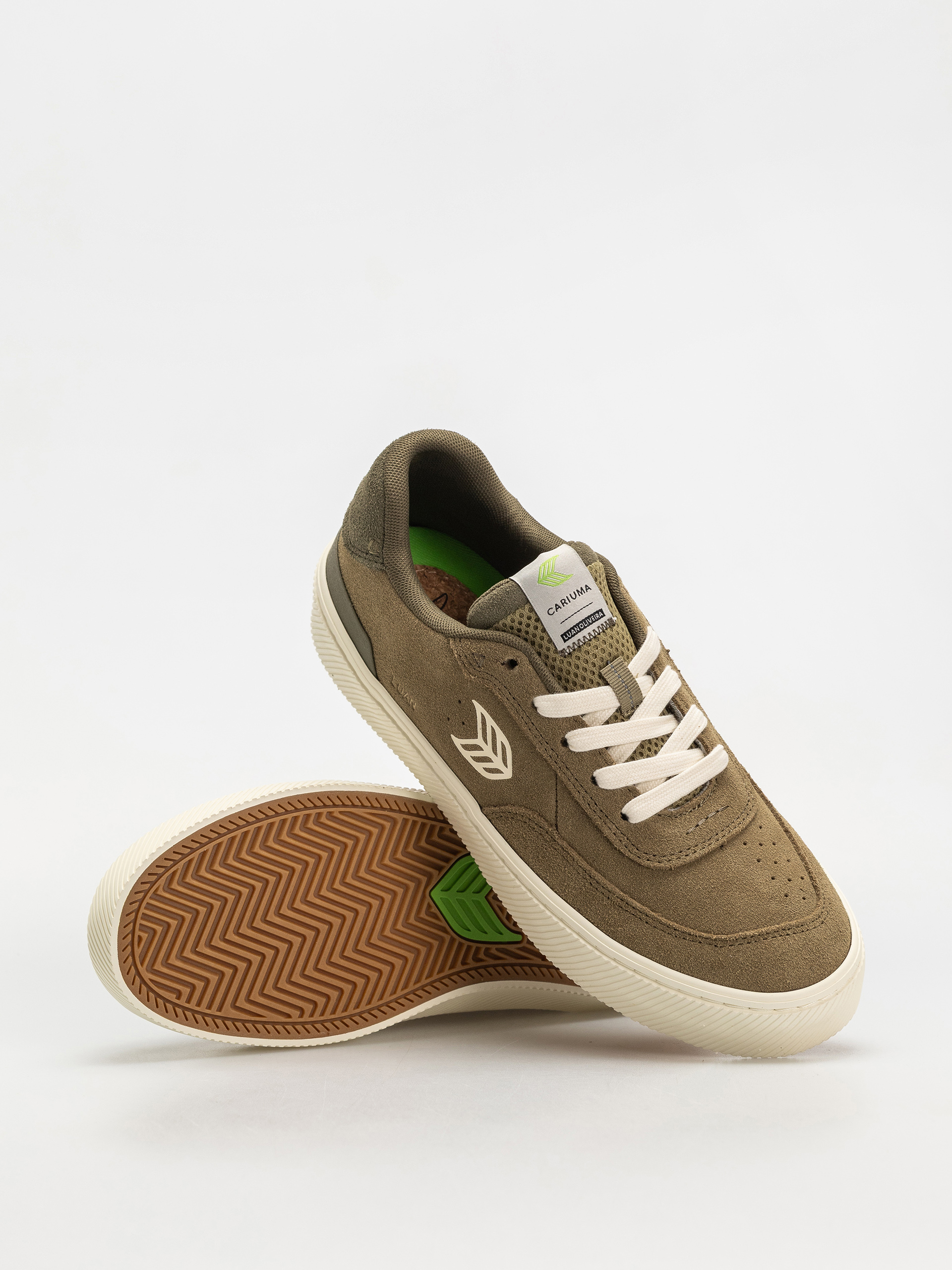 Topánky Cariuma Luan Pro Wmn (olive green suede ivory logo burnt olive)