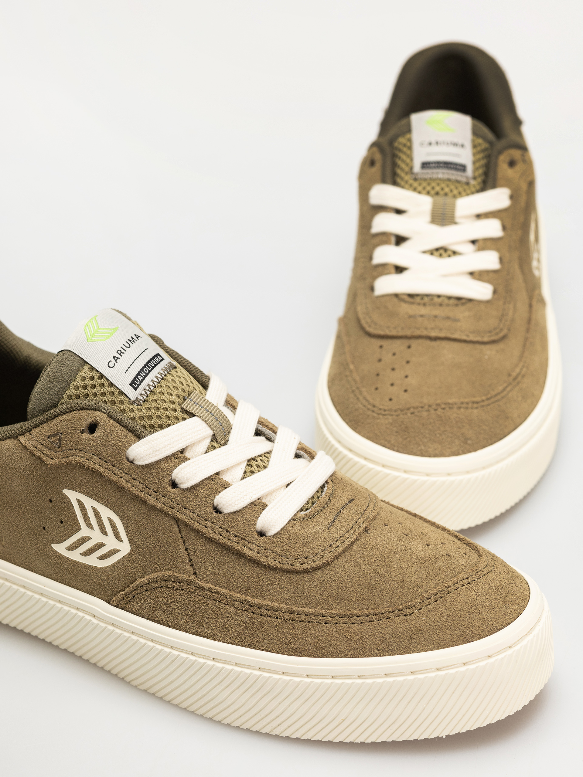 Topánky Cariuma Luan Pro Wmn (olive green suede ivory logo burnt olive)