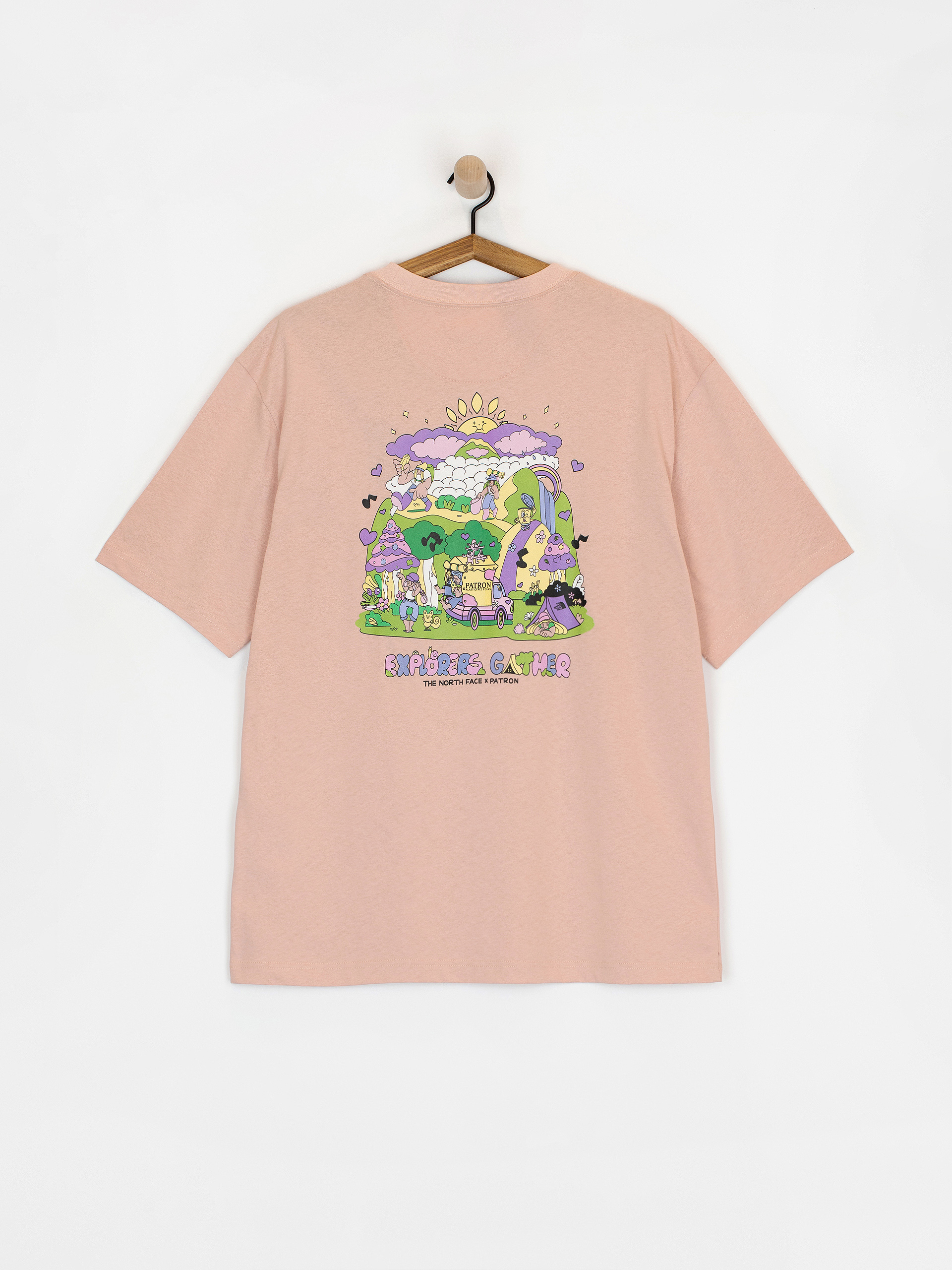 Tričko The North Face Mountain Cleanup Oversized (pink moss)