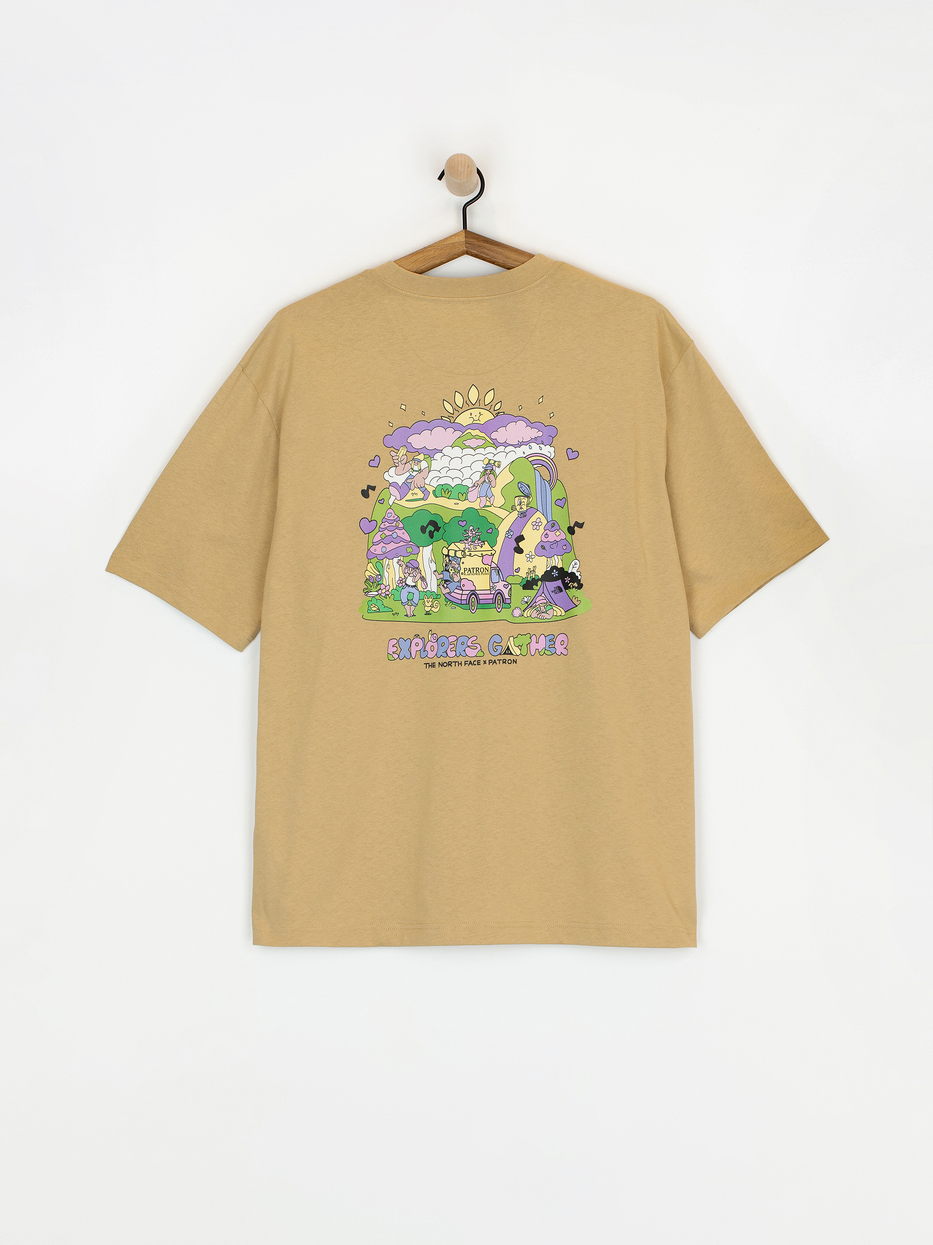 Tričko The North Face Mountain Cleanup Oversized (khaki stone)