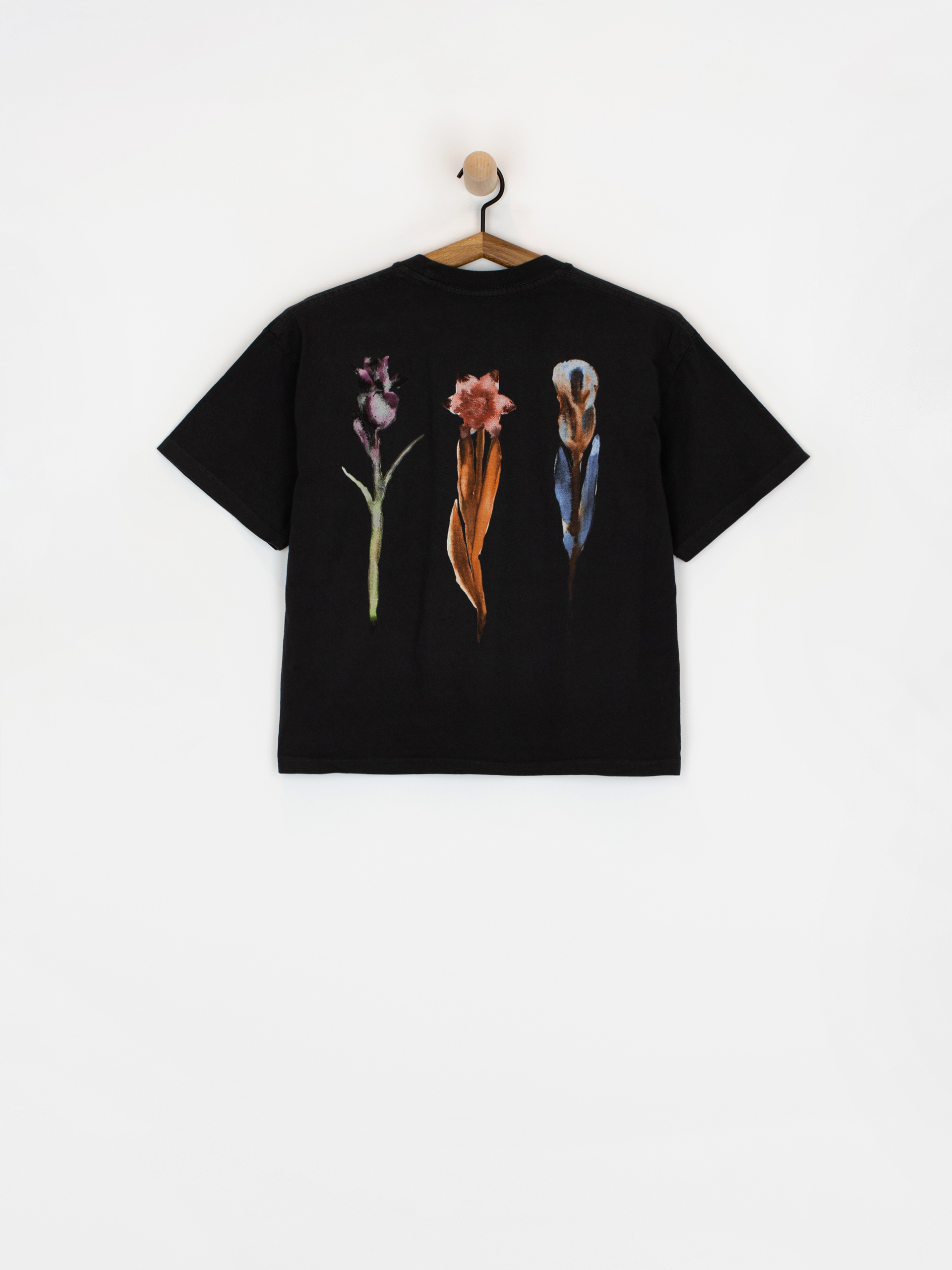Tričko OBEY Water Color Flower Wmn (black)