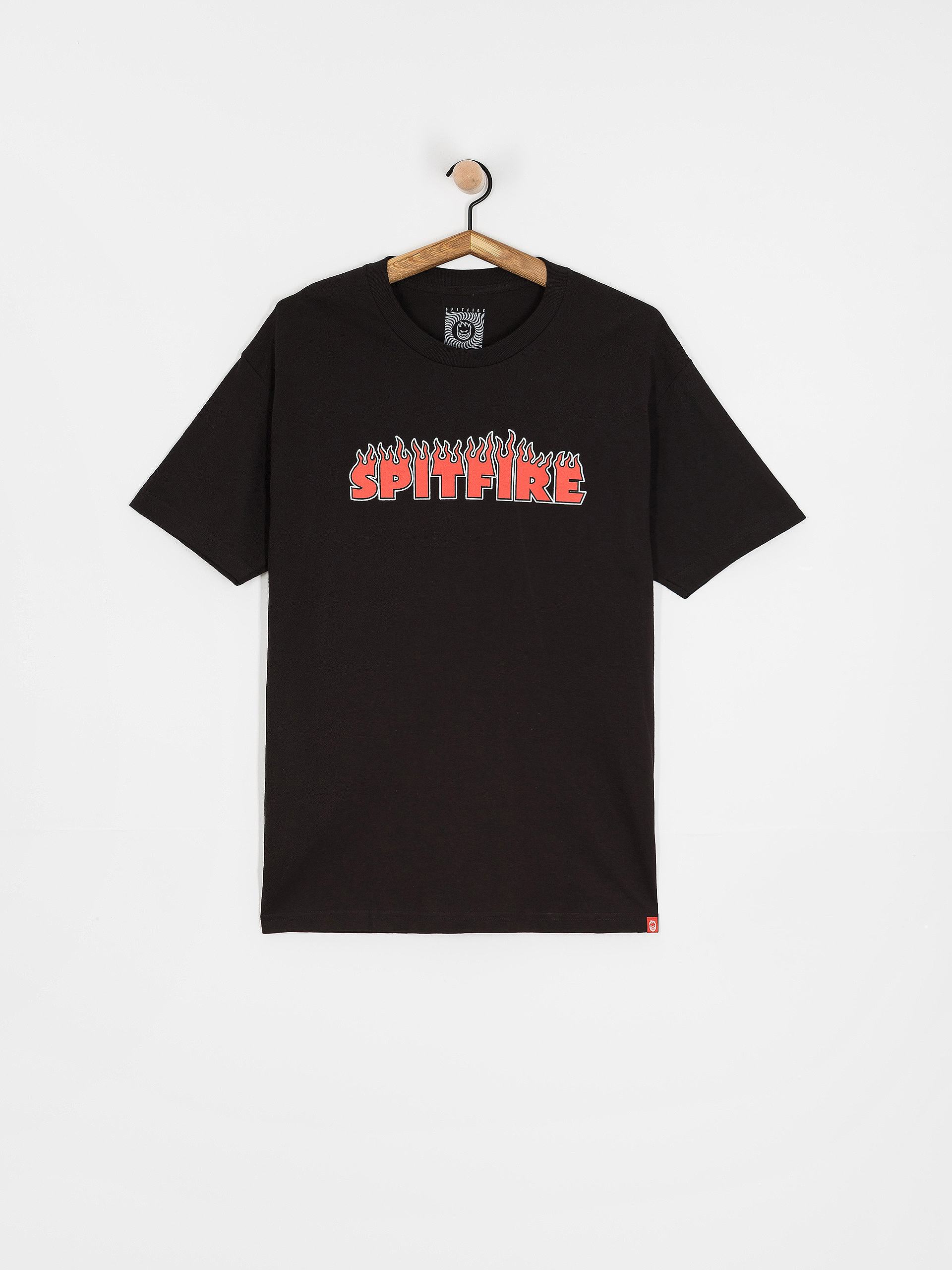Tričko Spitfire Demonseed Script (black/red black & white print)
