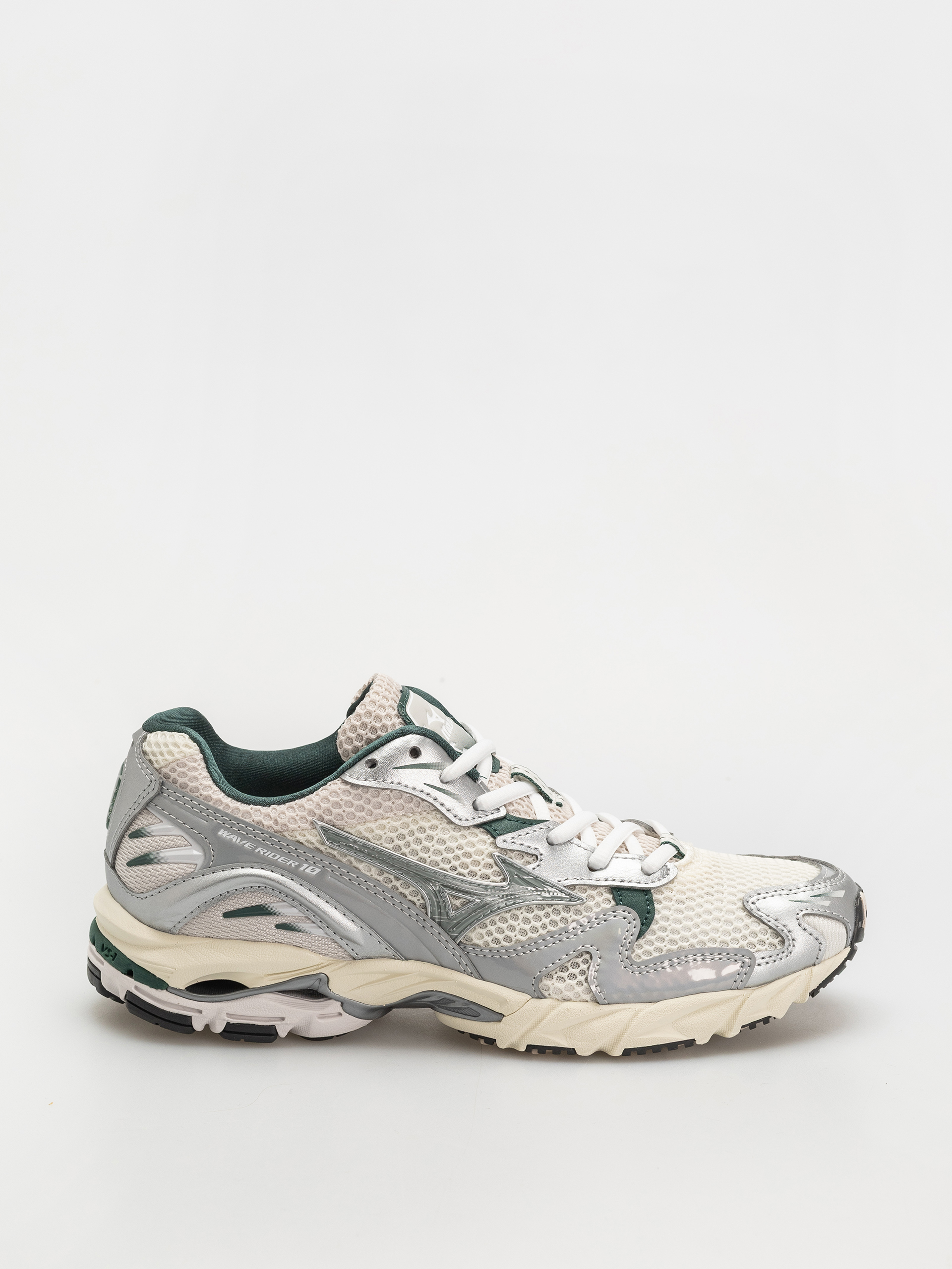 Topu00e1nky Mizuno Wave Rider 10 (snow white/slate/bistro green)