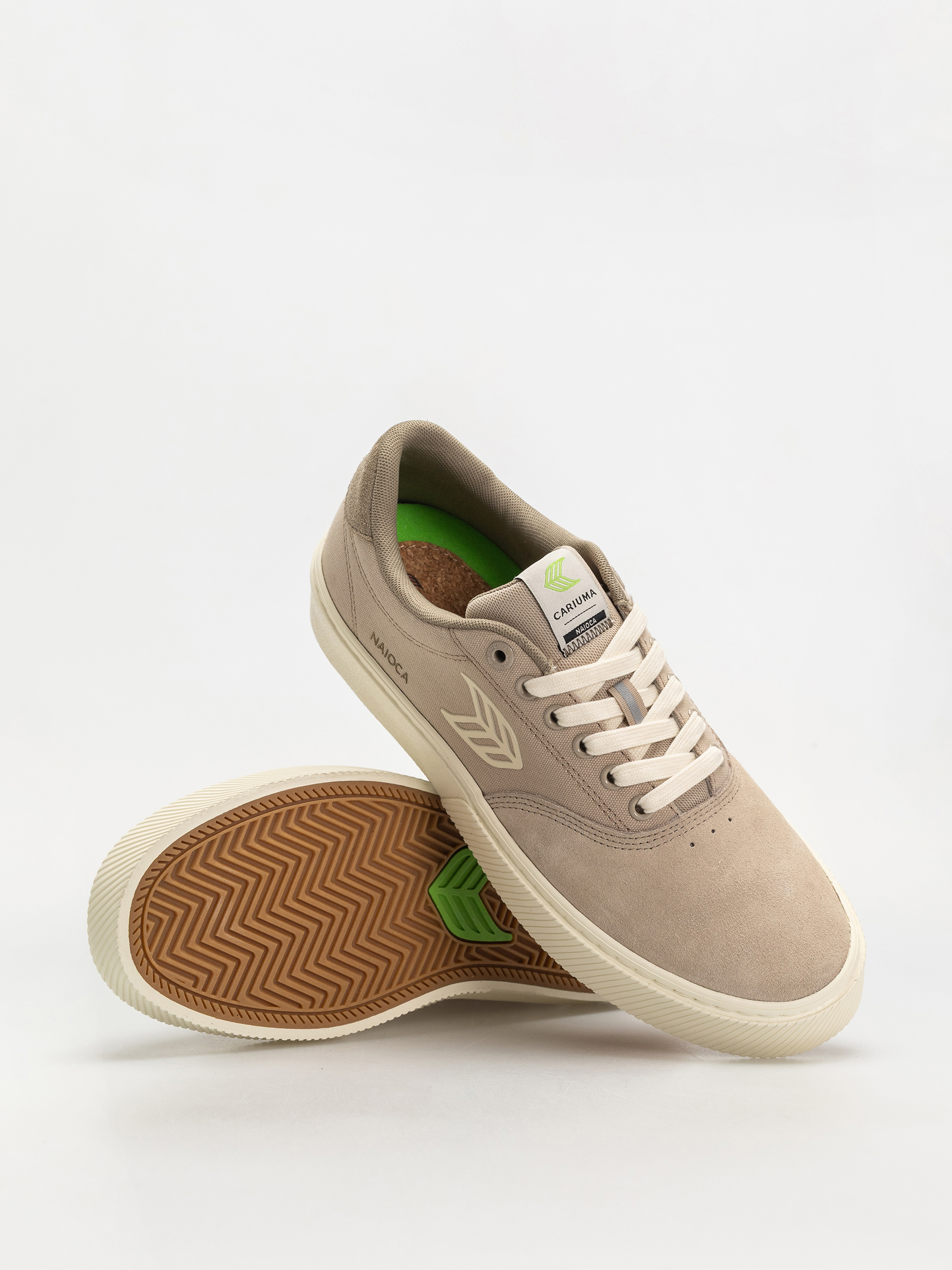 Topánky Cariuma Naioca Pro (plaza taupe suede and canvas ivory logo laurel oak)