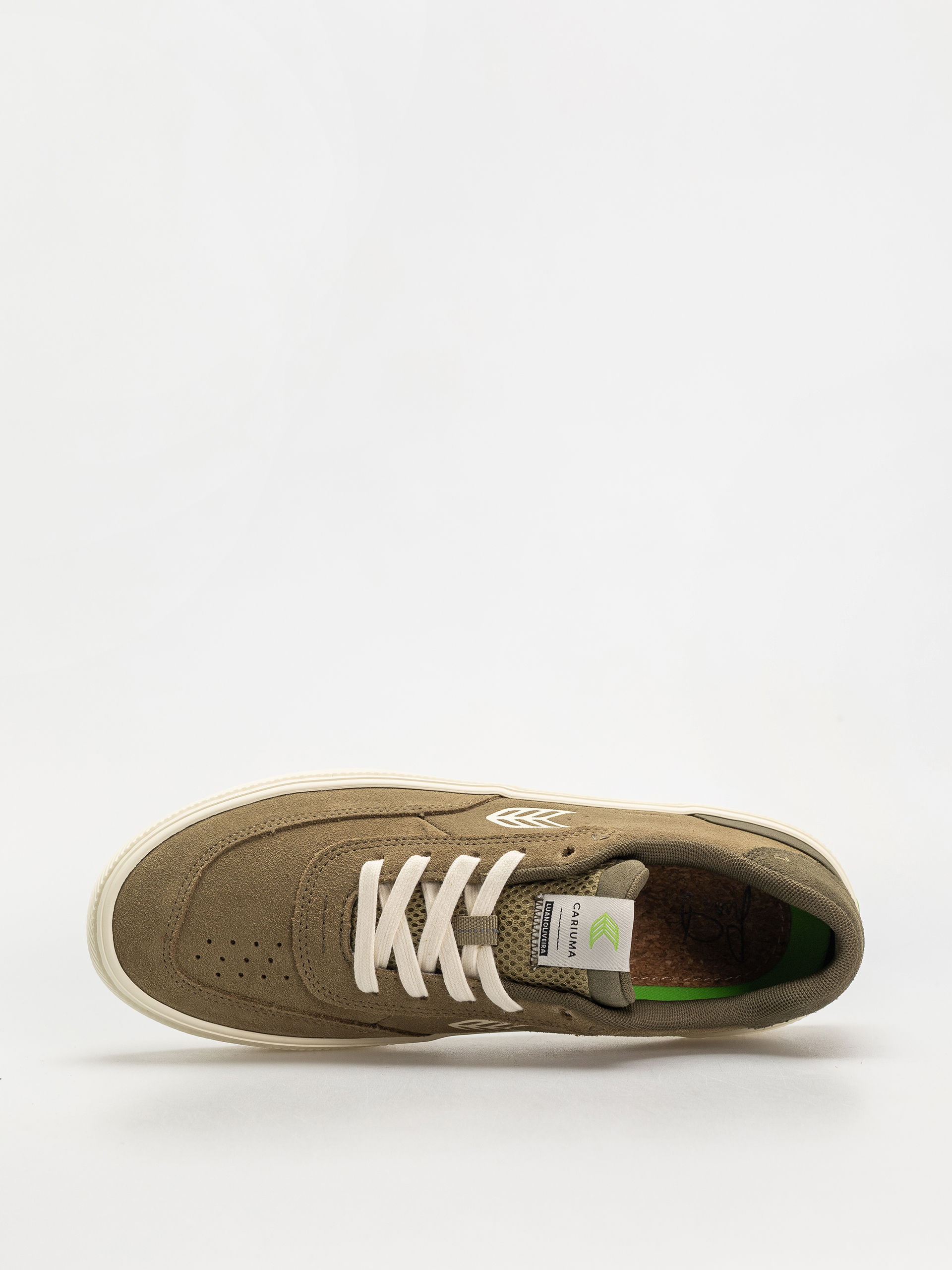 Topánky Cariuma Luan Pro (olive green suede ivory logo burnt olive)