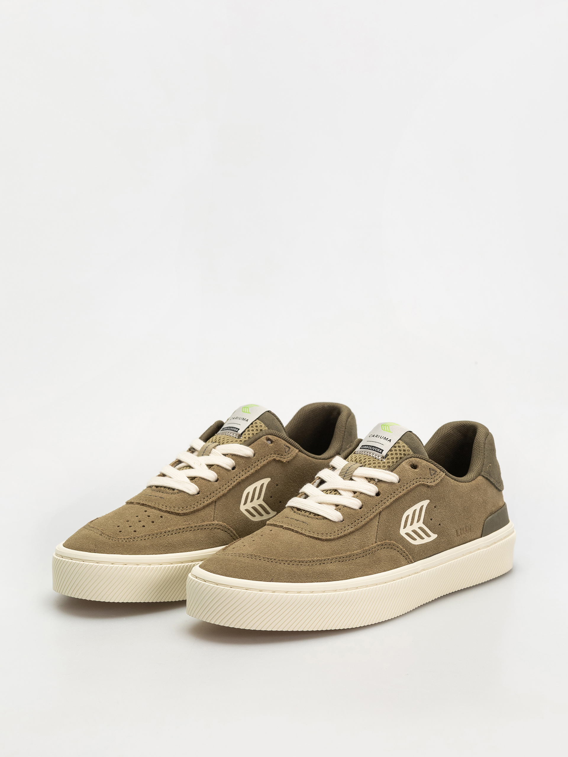 Topánky Cariuma Luan Pro (olive green suede ivory logo burnt olive)