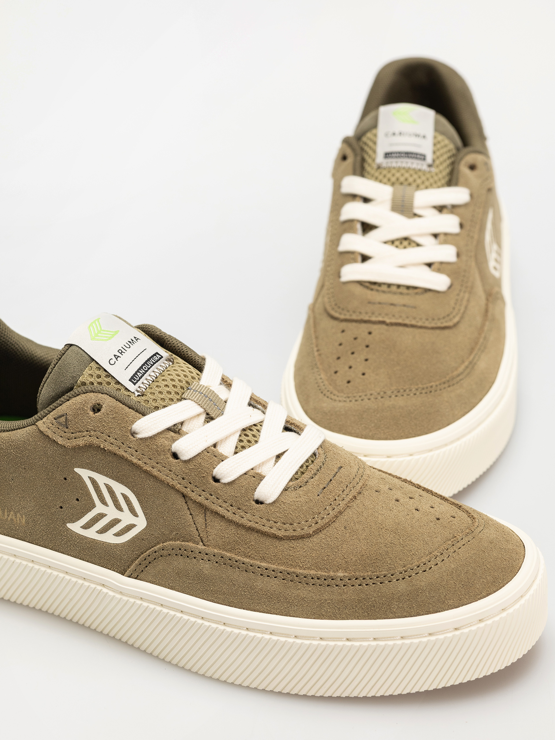 Topánky Cariuma Luan Pro (olive green suede ivory logo burnt olive)