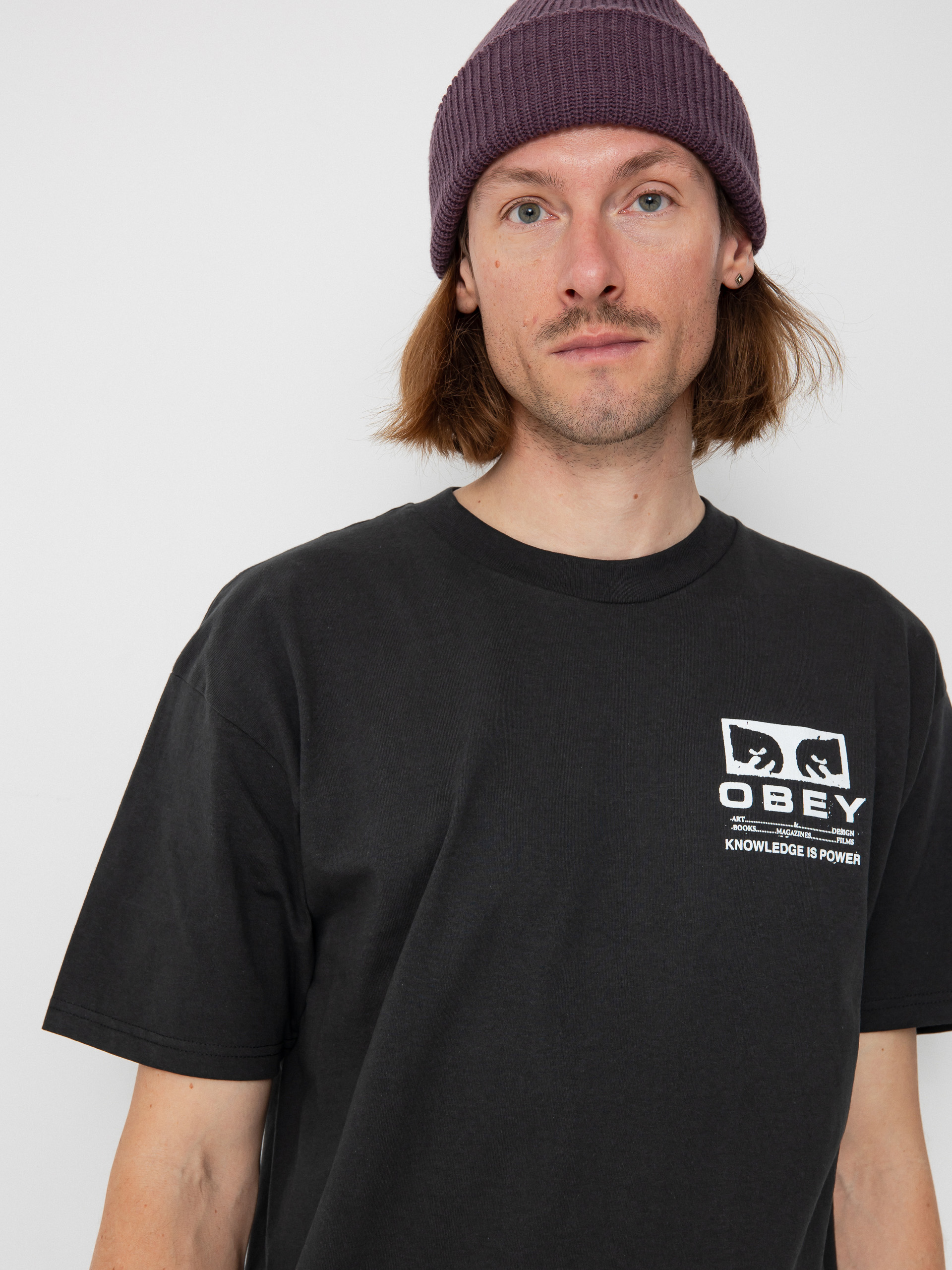 Tričko OBEY Permission (vintage black)