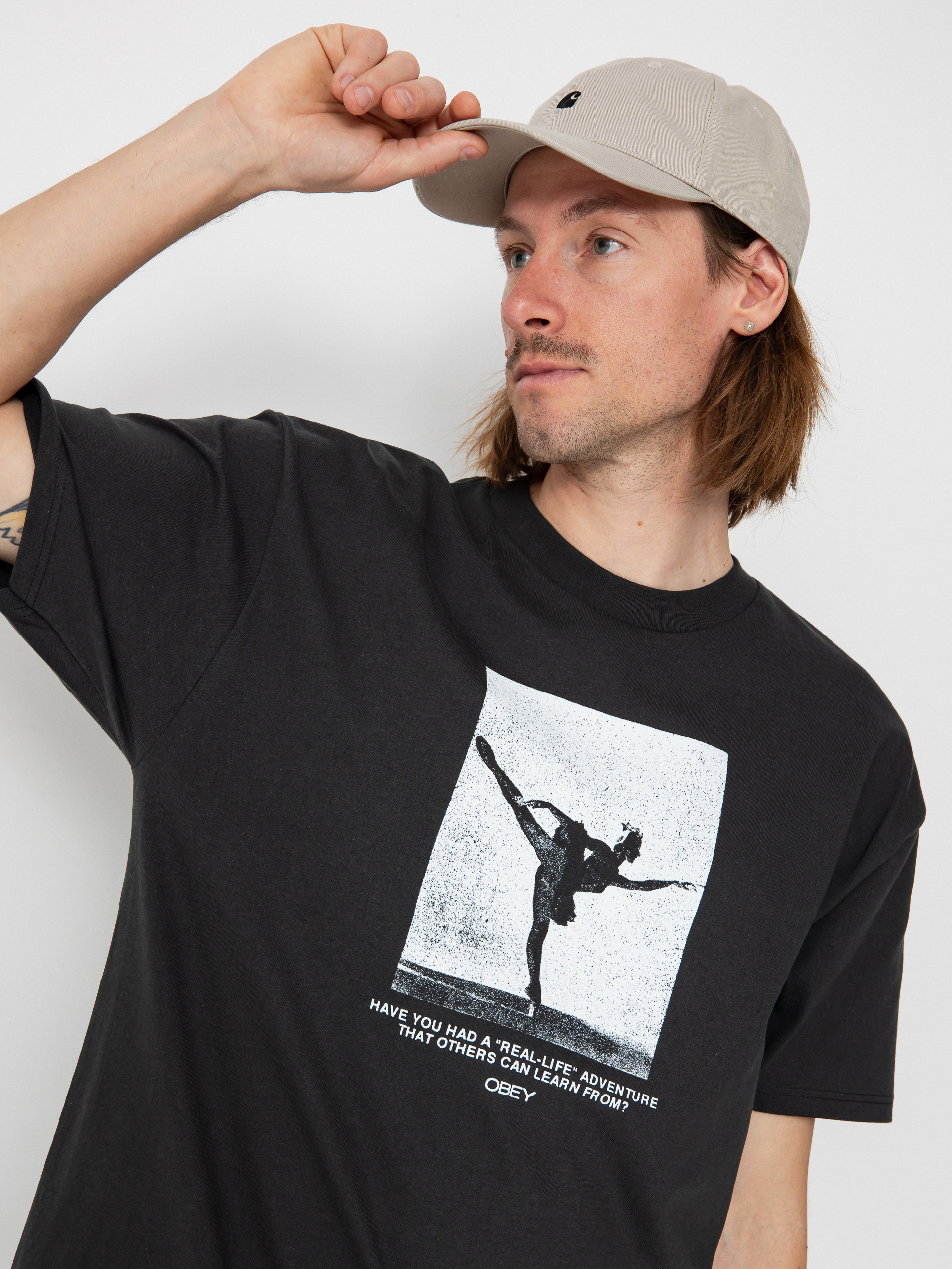 Tričko OBEY Real Life (vintage black)