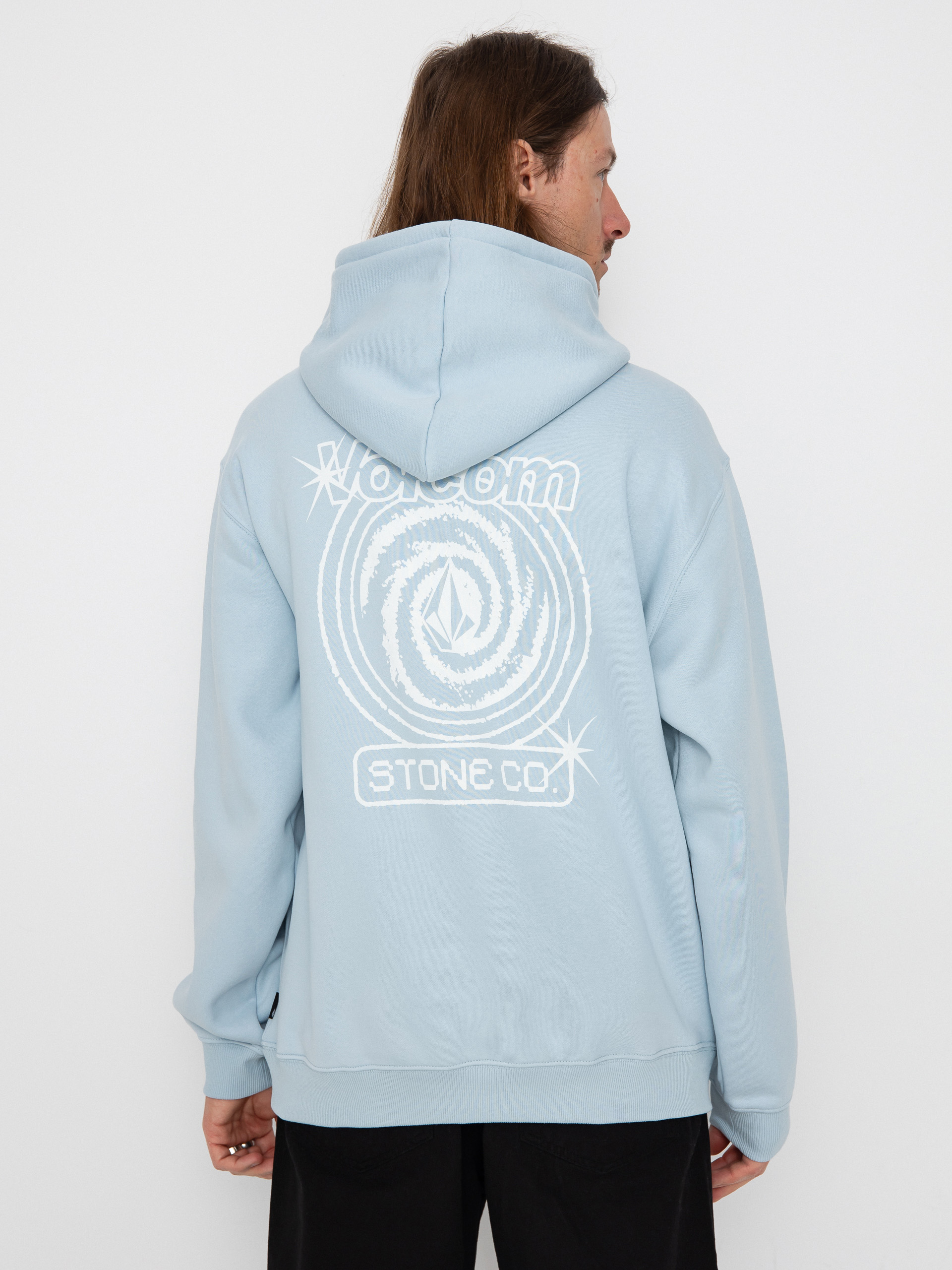 Mikina s kapucňou Volcom Watanite HD (carolina blue)