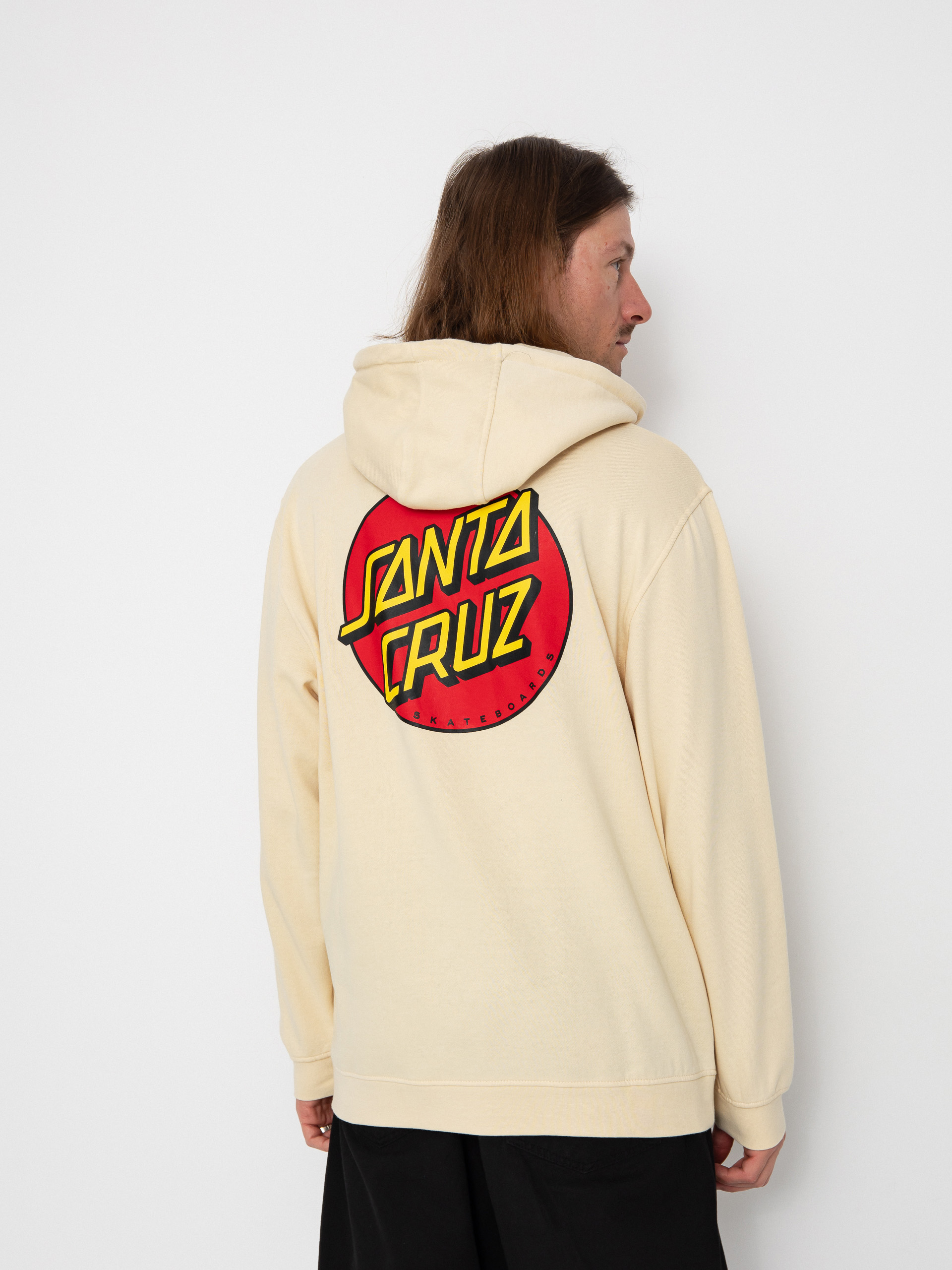 Mikina s kapucu0148ou Santa Cruz Classic Dot Chest HD (blond wood)
