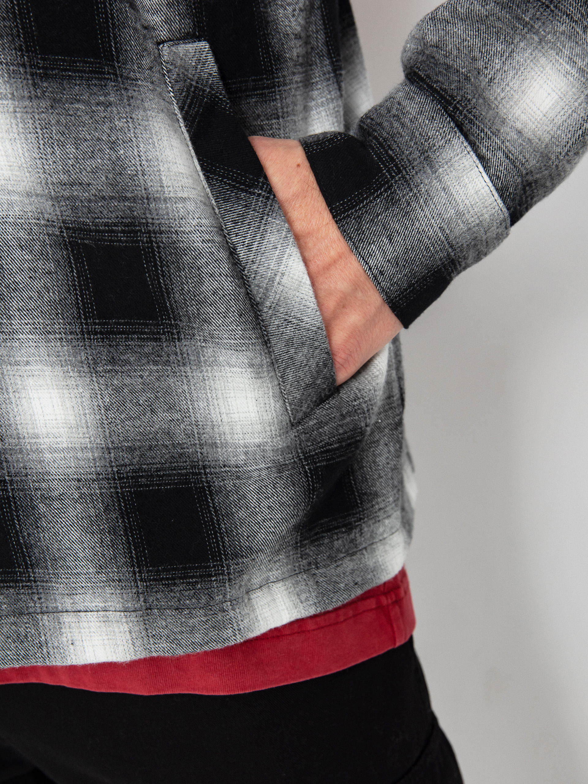 Košeľa Spitfire Demonseed Hooded Flannel (black/white/multi color embroideries)