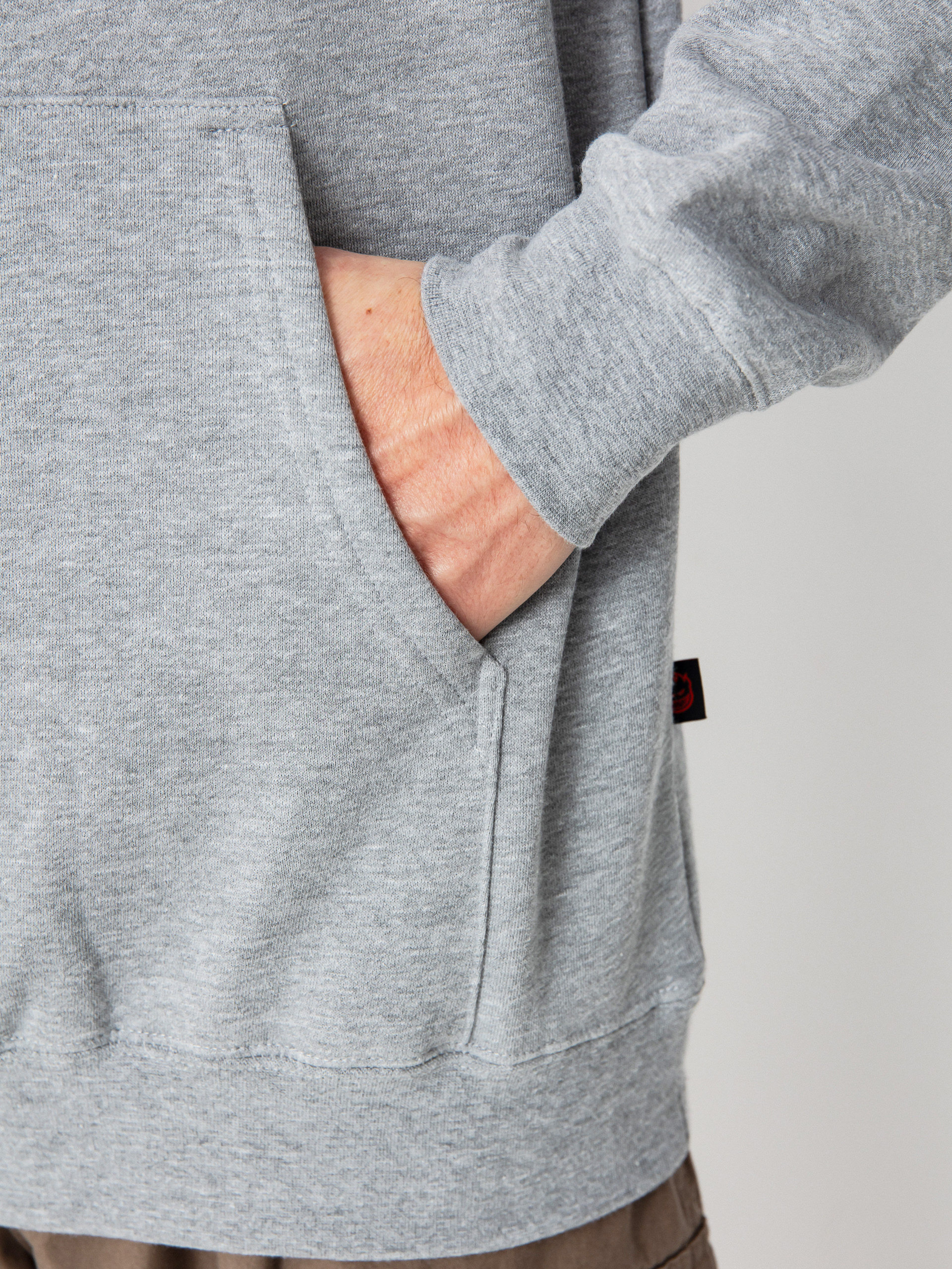 Mikina s kapucňou Spitfire Immortal Fire Emb HD (grey heather)