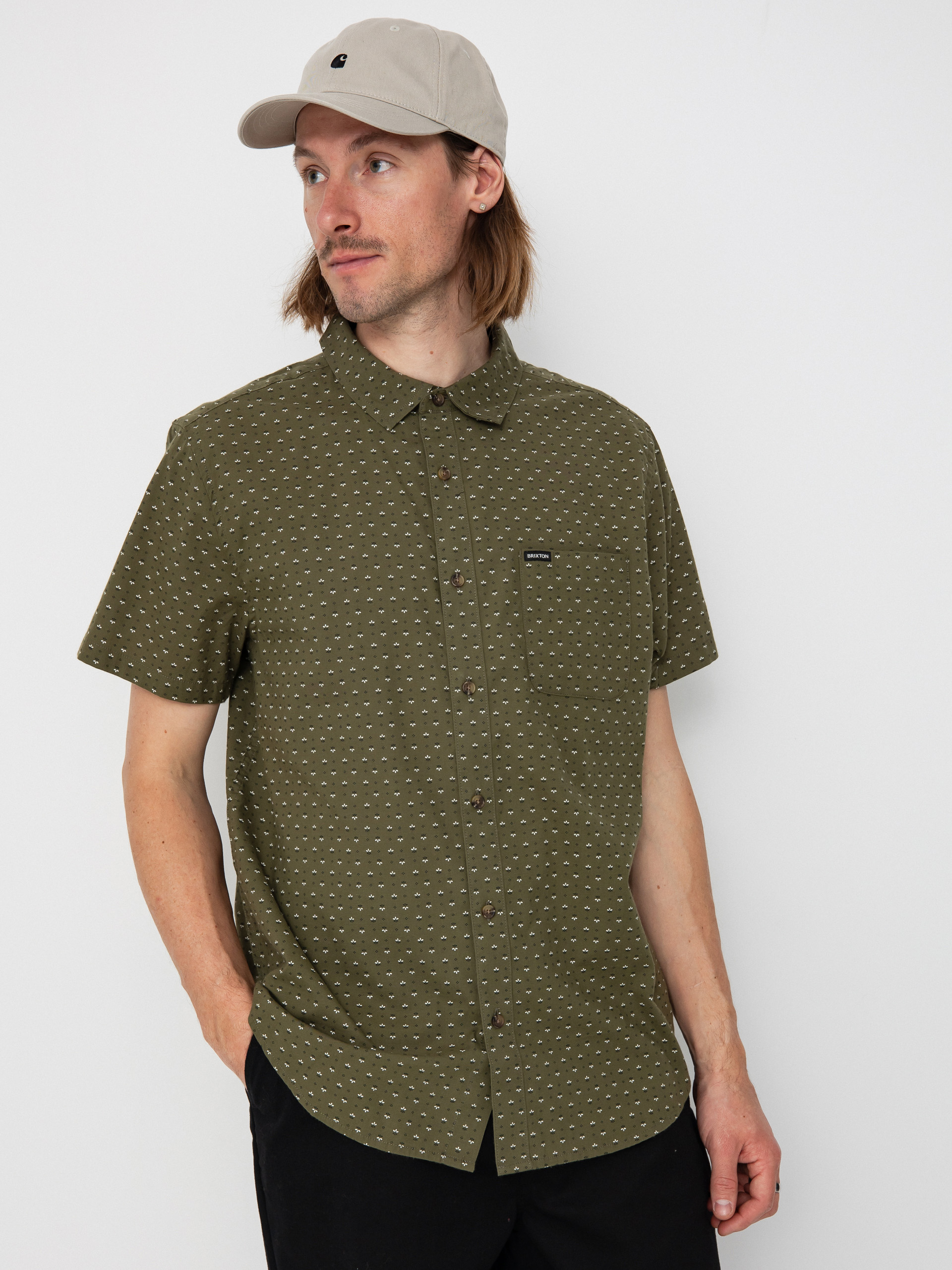 Košeľa Brixton Charter Print (ivy green/micro floral)