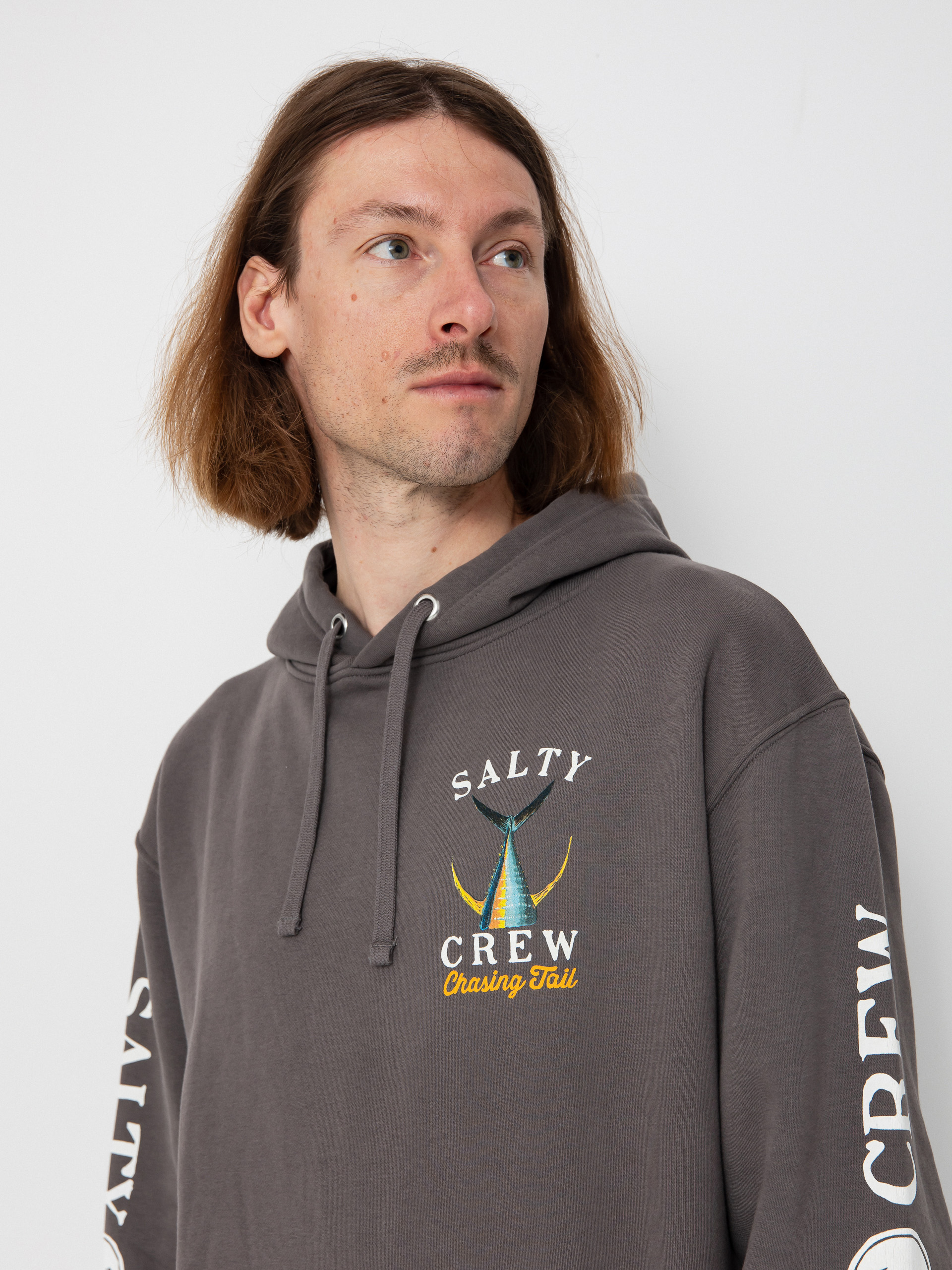 Mikina s kapucňou Salty Crew Tailed HD (charcoal)
