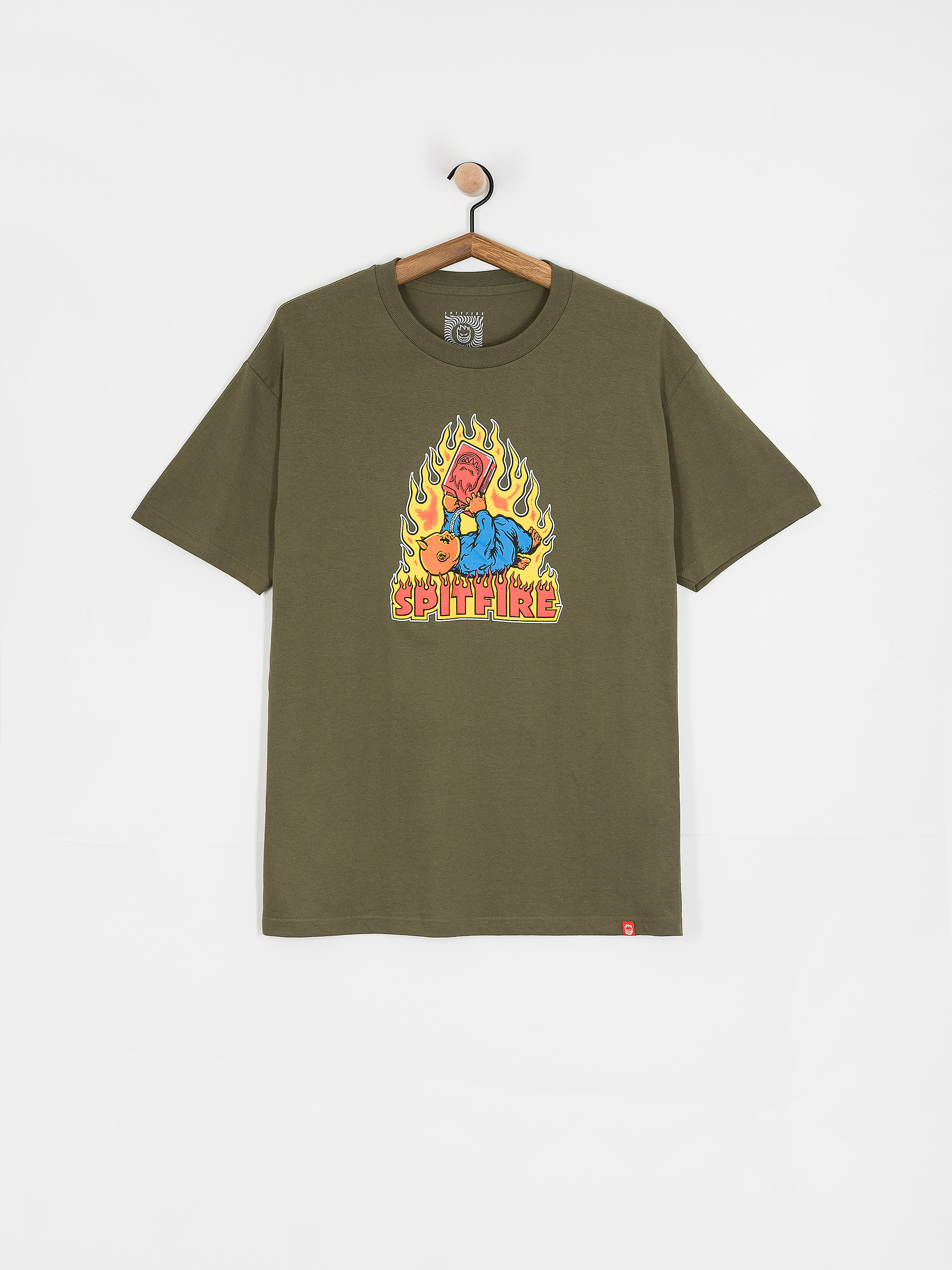 Tričko Spitfire Demonseed (military green/multi color print)