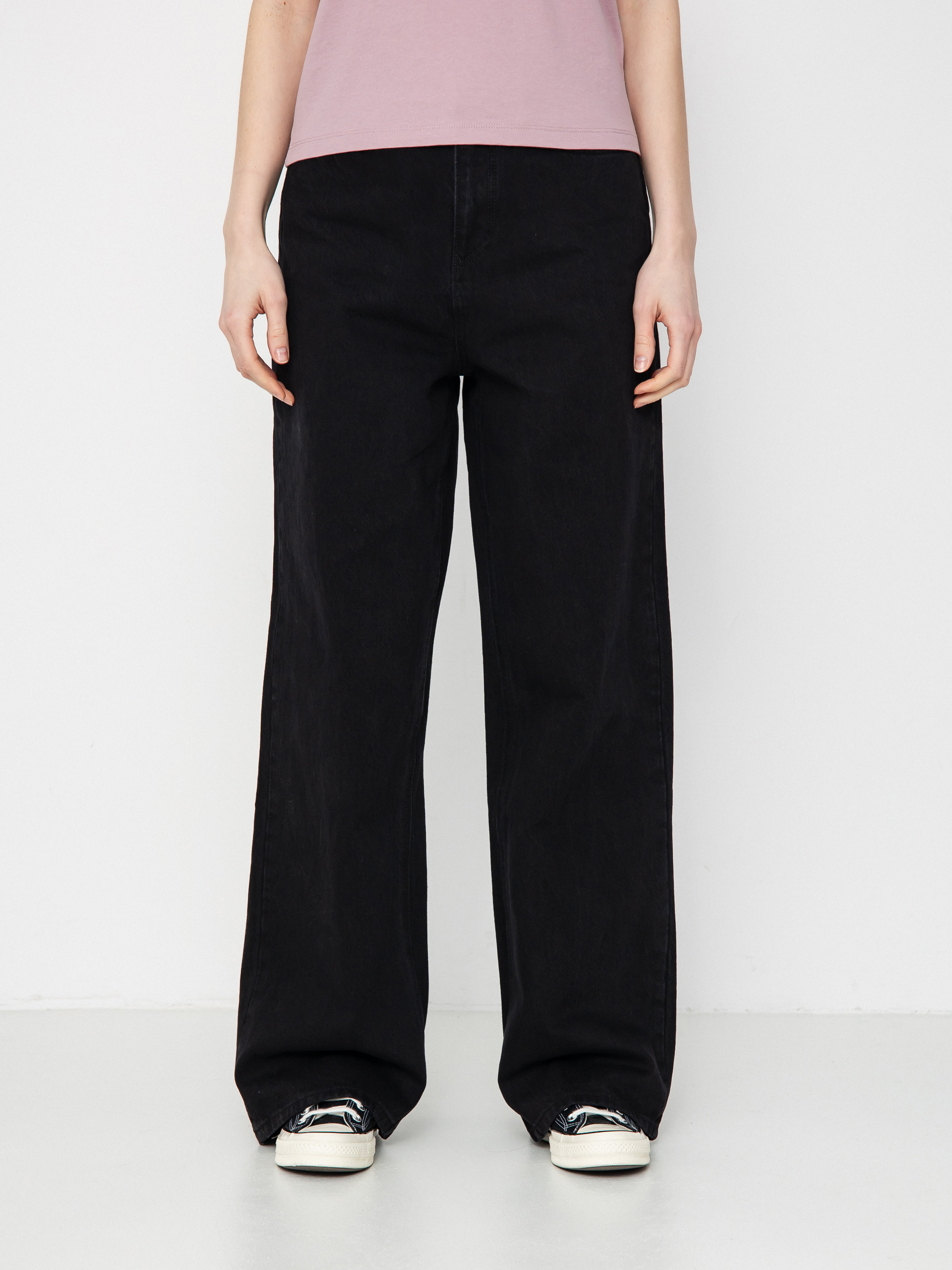 Nohavice Volcom Stoned Bf Hirise Wmn (black)