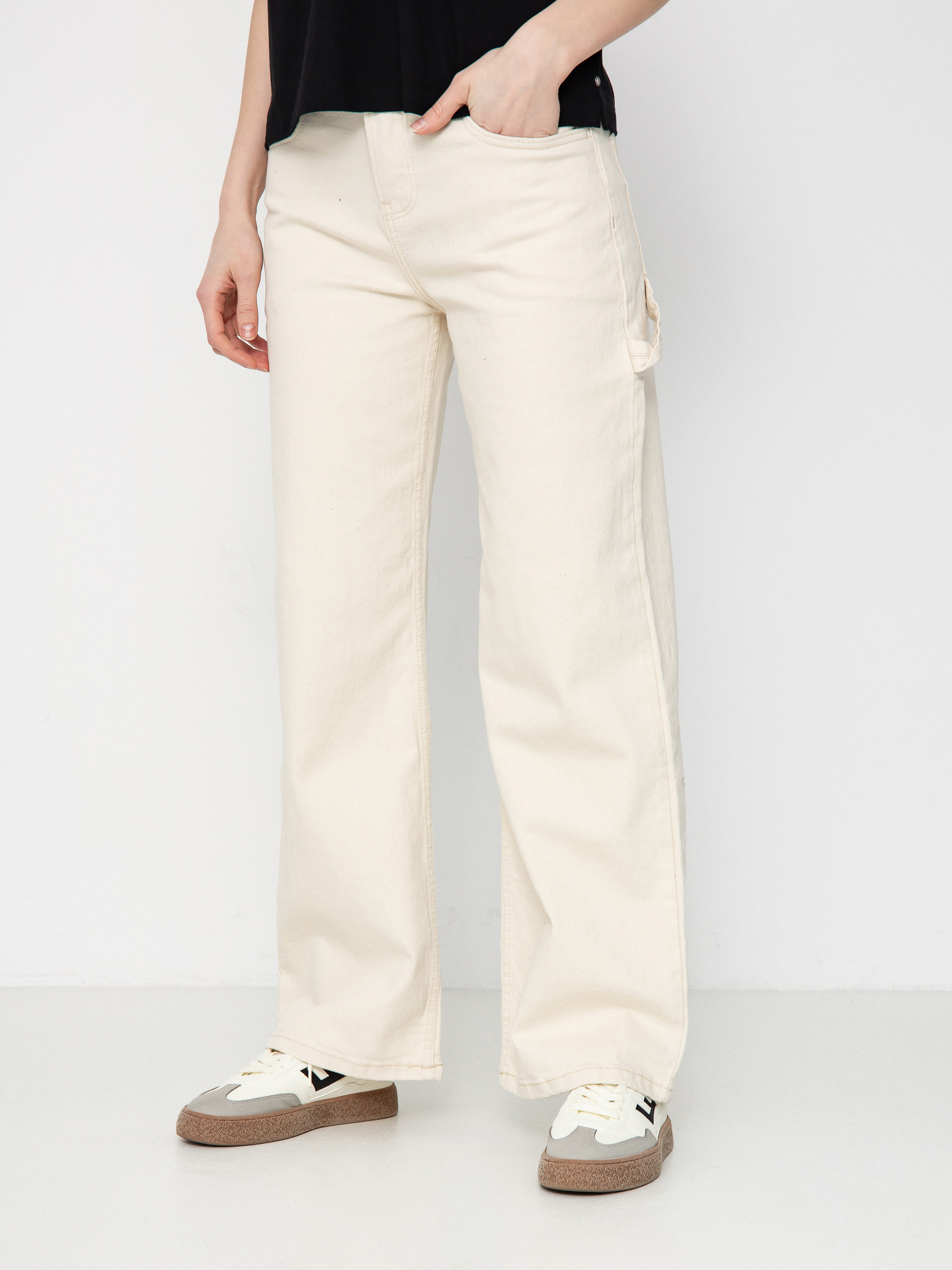 Nohavice Roxy Finley Worker Regular Wmn (bone)