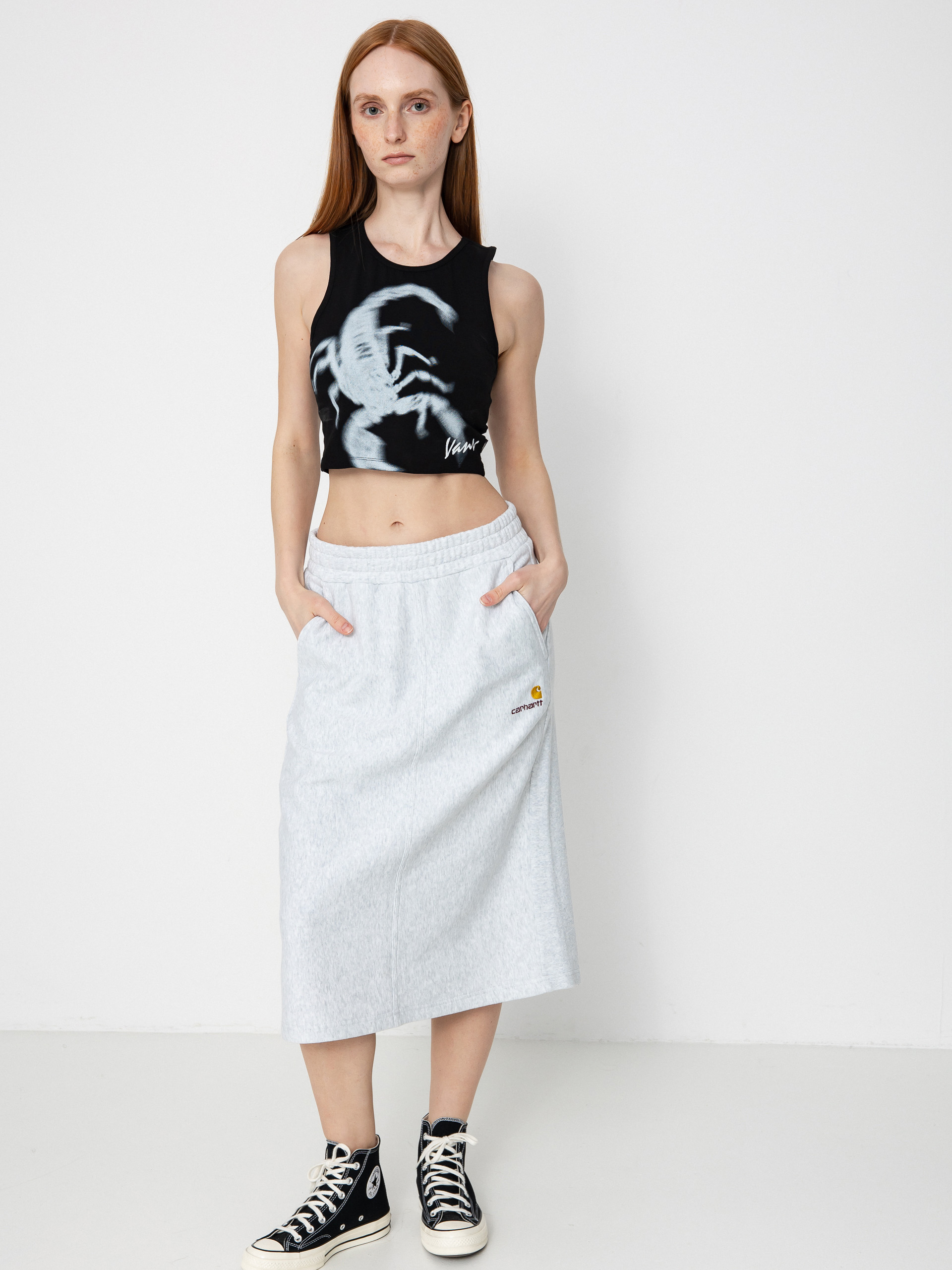 Sukňa Carhartt WIP American Script Wmn (ash heather)