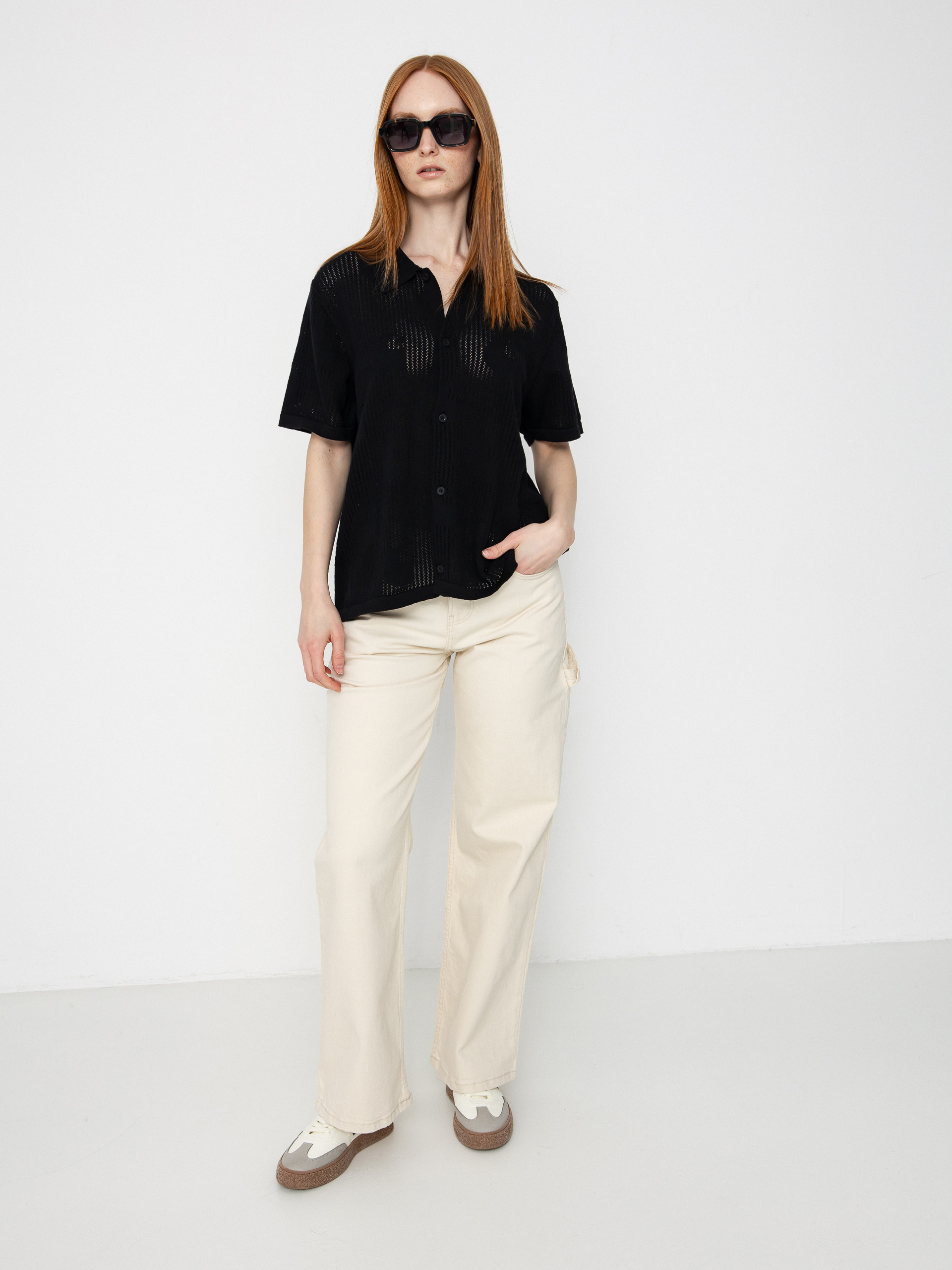 Košeľa Carhartt WIP Temple Knit Wmn (black)