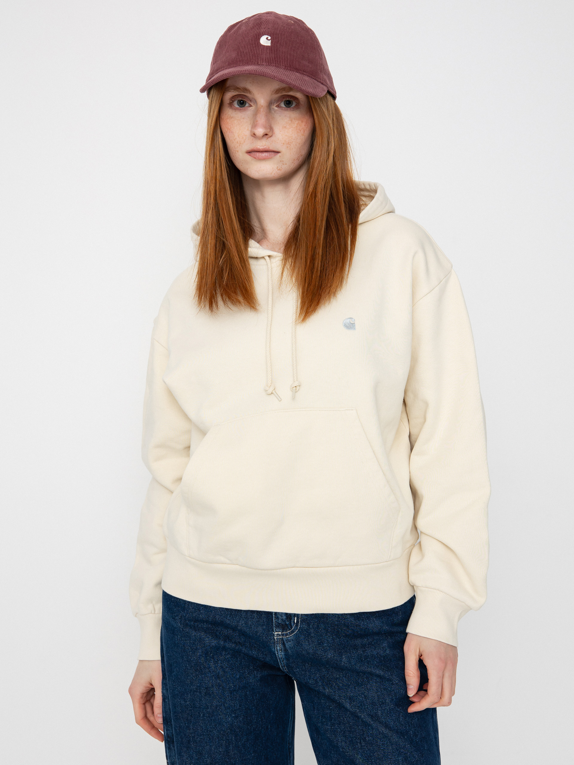 Mikina s kapucňou Carhartt WIP Casey HD Wmn (natural/silver)