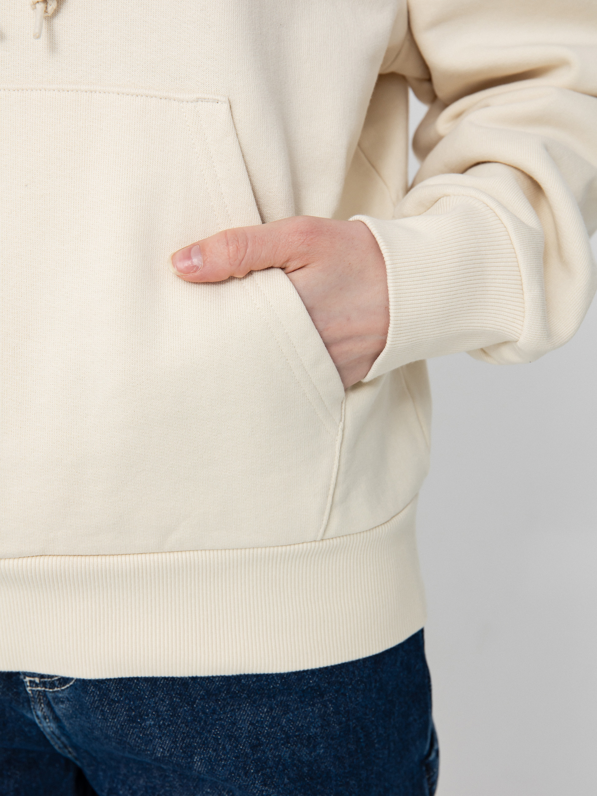 Mikina s kapucňou Carhartt WIP Casey HD Wmn (natural/silver)