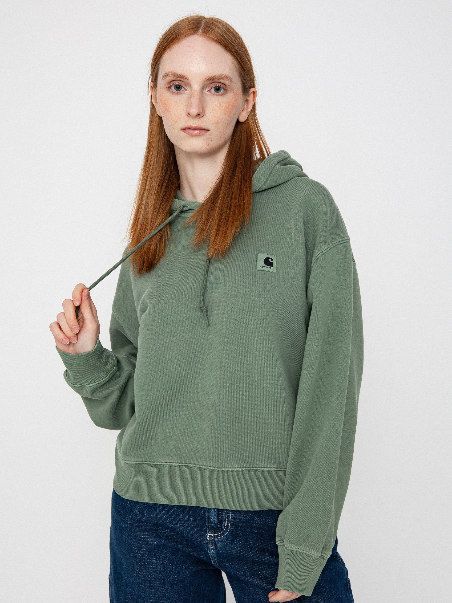 Mikina s kapucu0148ou Carhartt WIP Nelson HD Wmn (park)