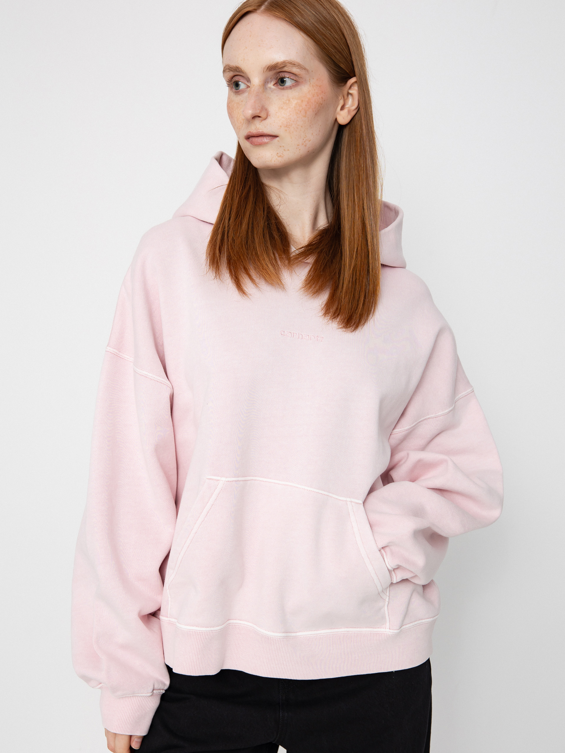 Mikina s kapucňou Carhartt WIP Benton HD Wmn (air pink)