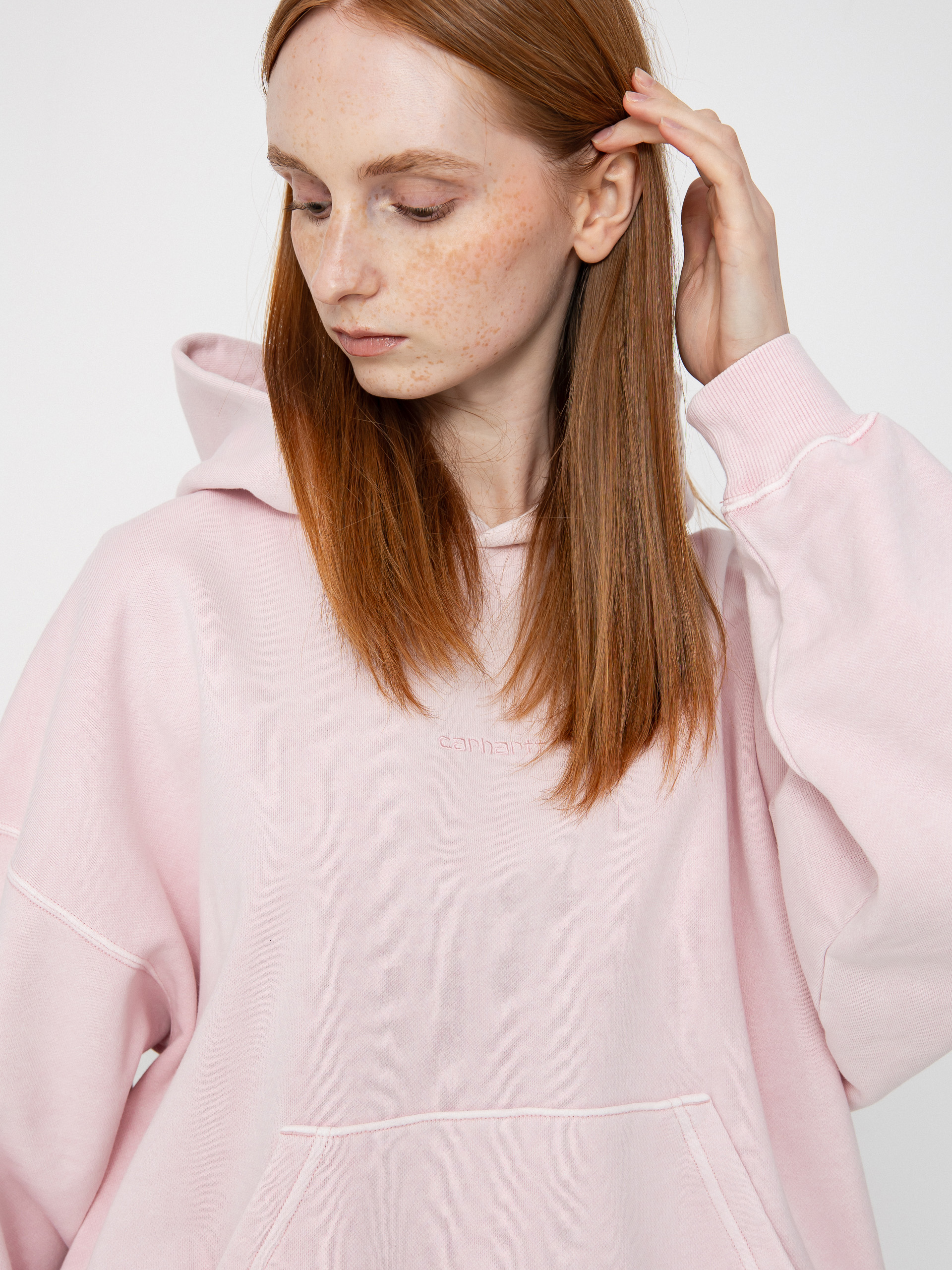 Mikina s kapucňou Carhartt WIP Benton HD Wmn (air pink)