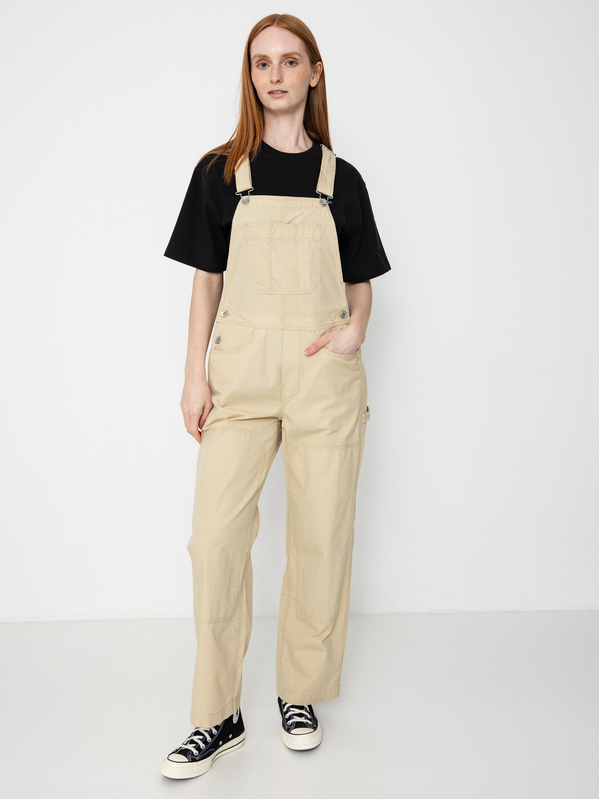 Nohavice Brixton Utility Overall Wmn (pale khaki)