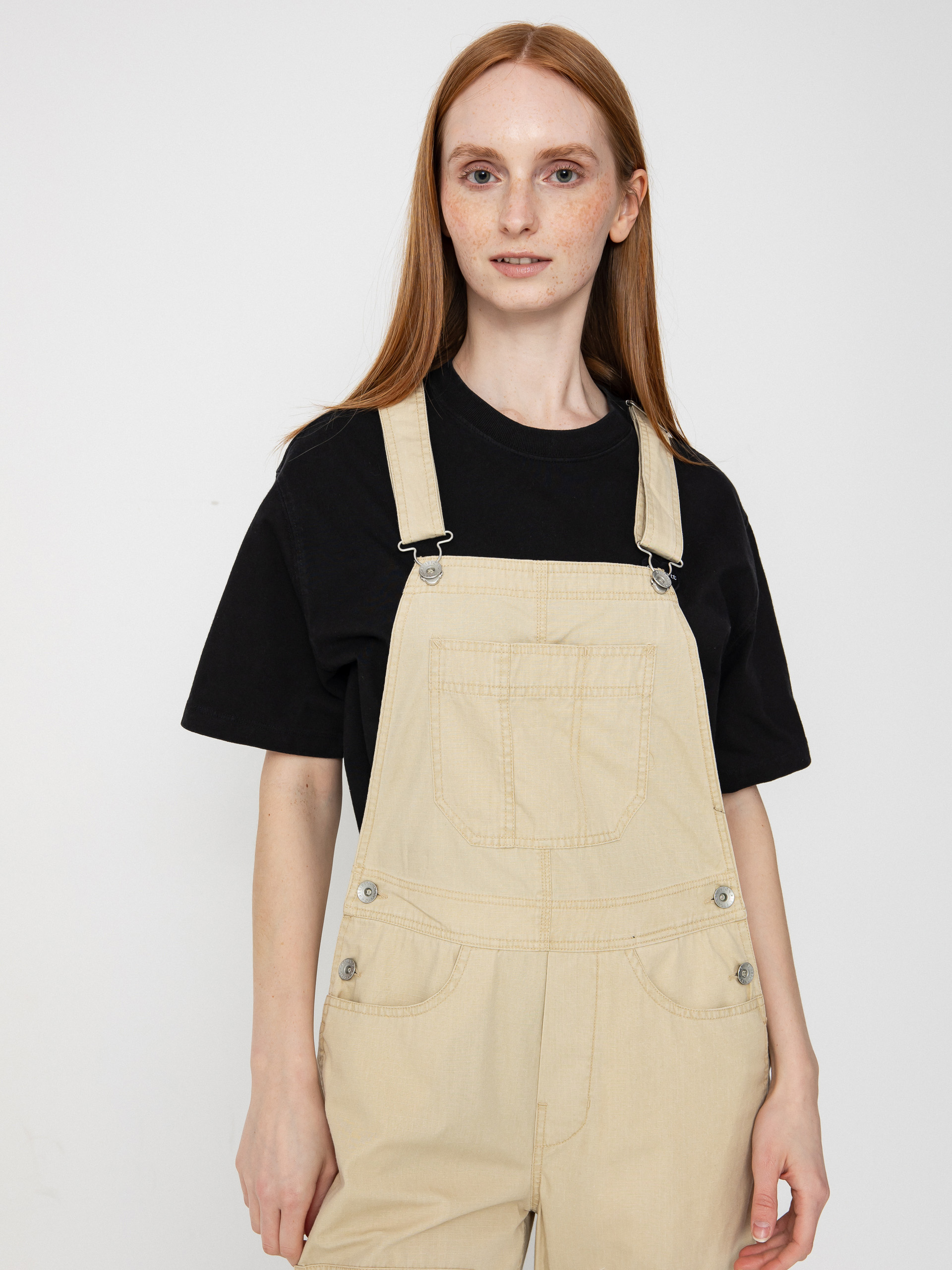 Nohavice Brixton Utility Overall Wmn (pale khaki)