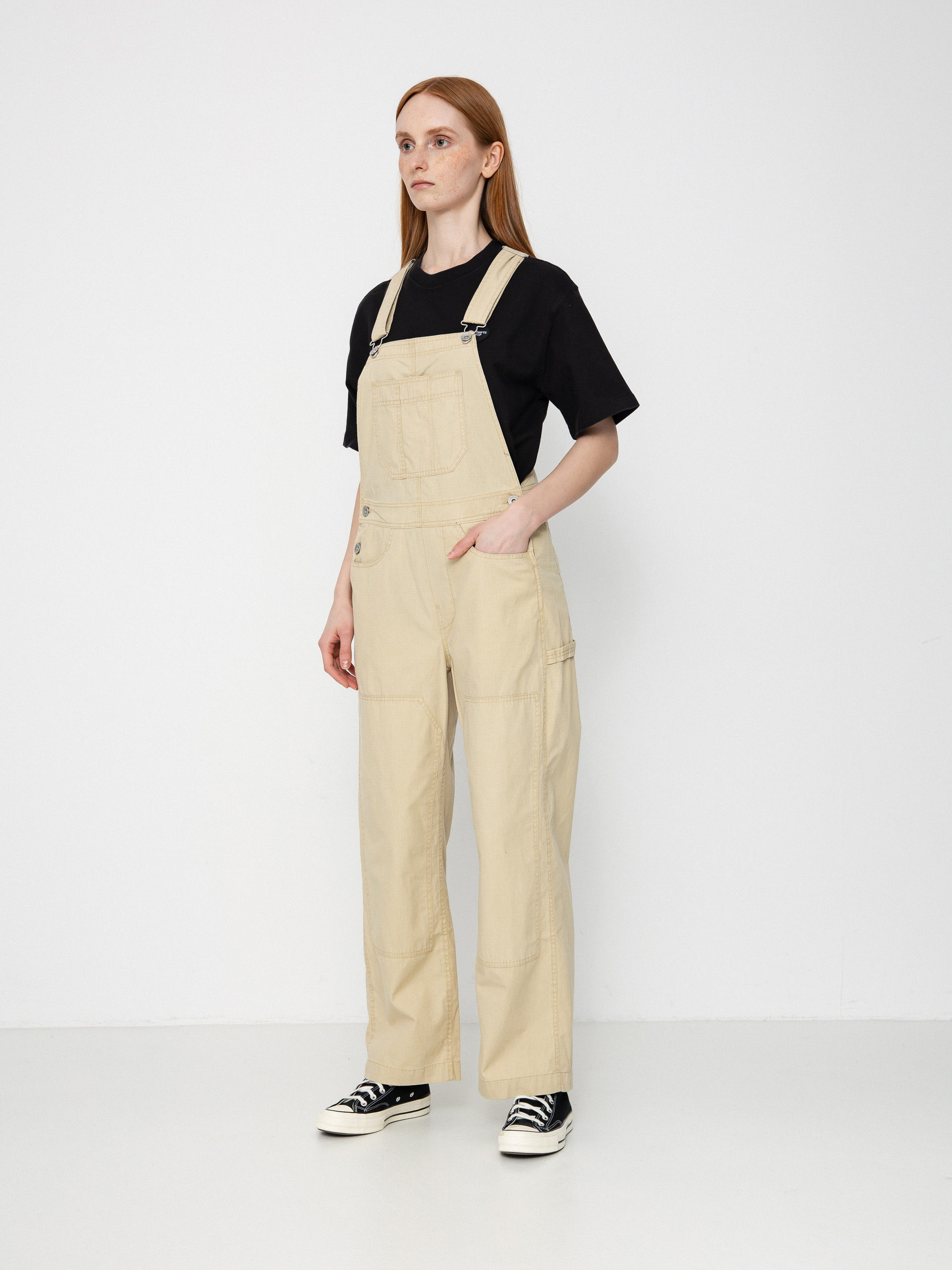 Nohavice Brixton Utility Overall Wmn (pale khaki)