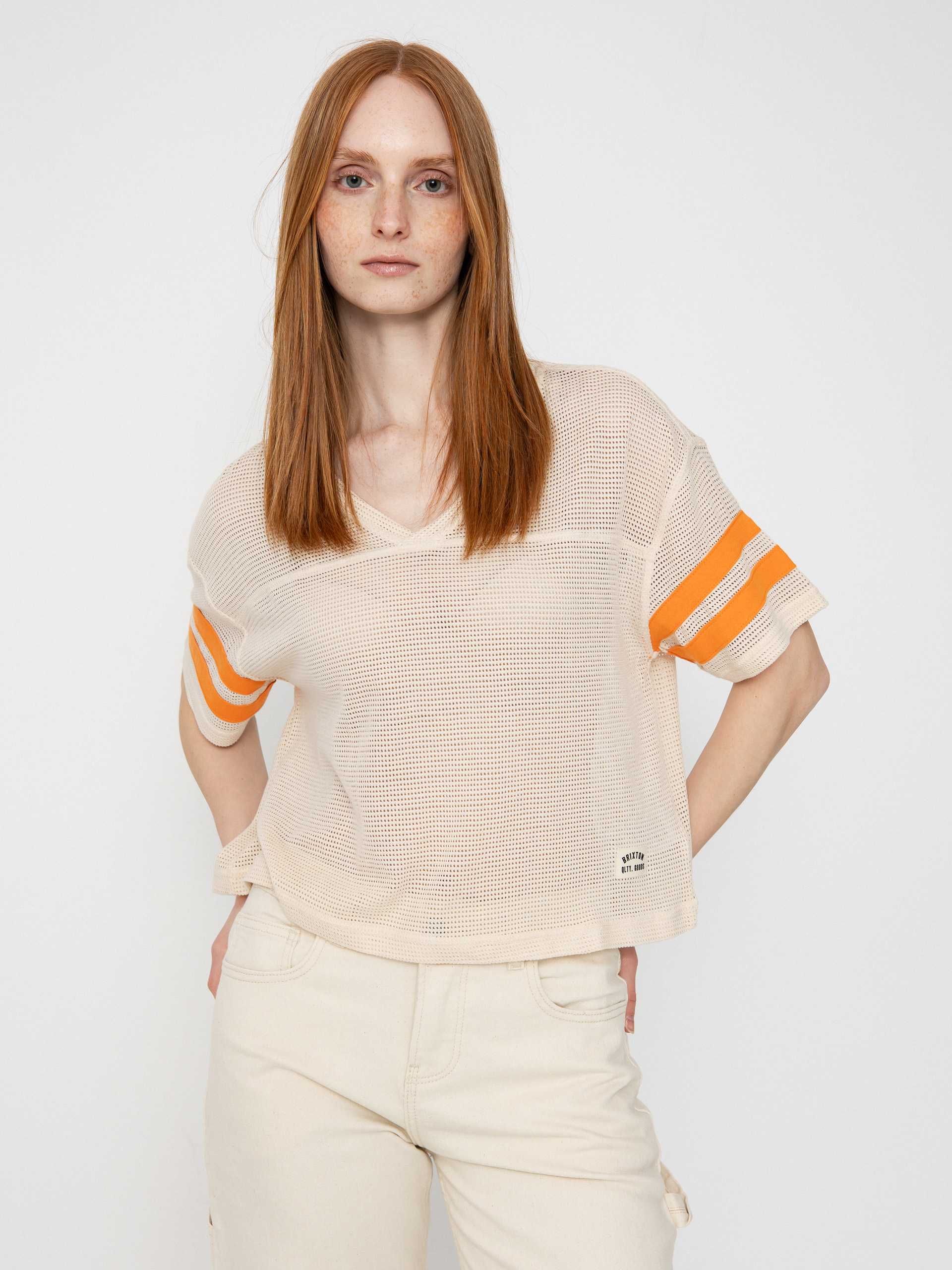 Tričko Brixton Varsity Football Mesh Wmn (whitecap)