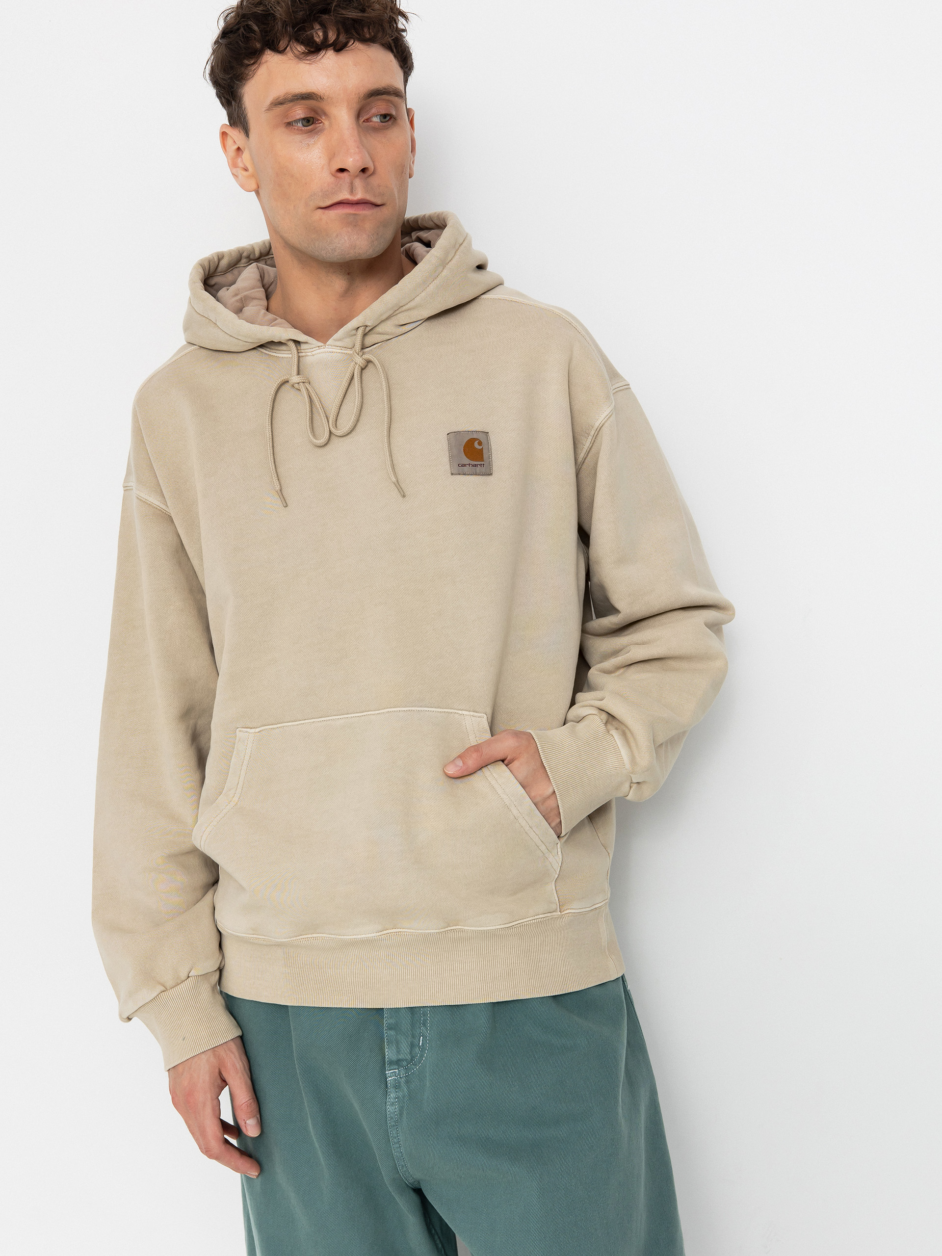 Mikina s kapucňou Carhartt WIP Nelson HD (fleur de sel)